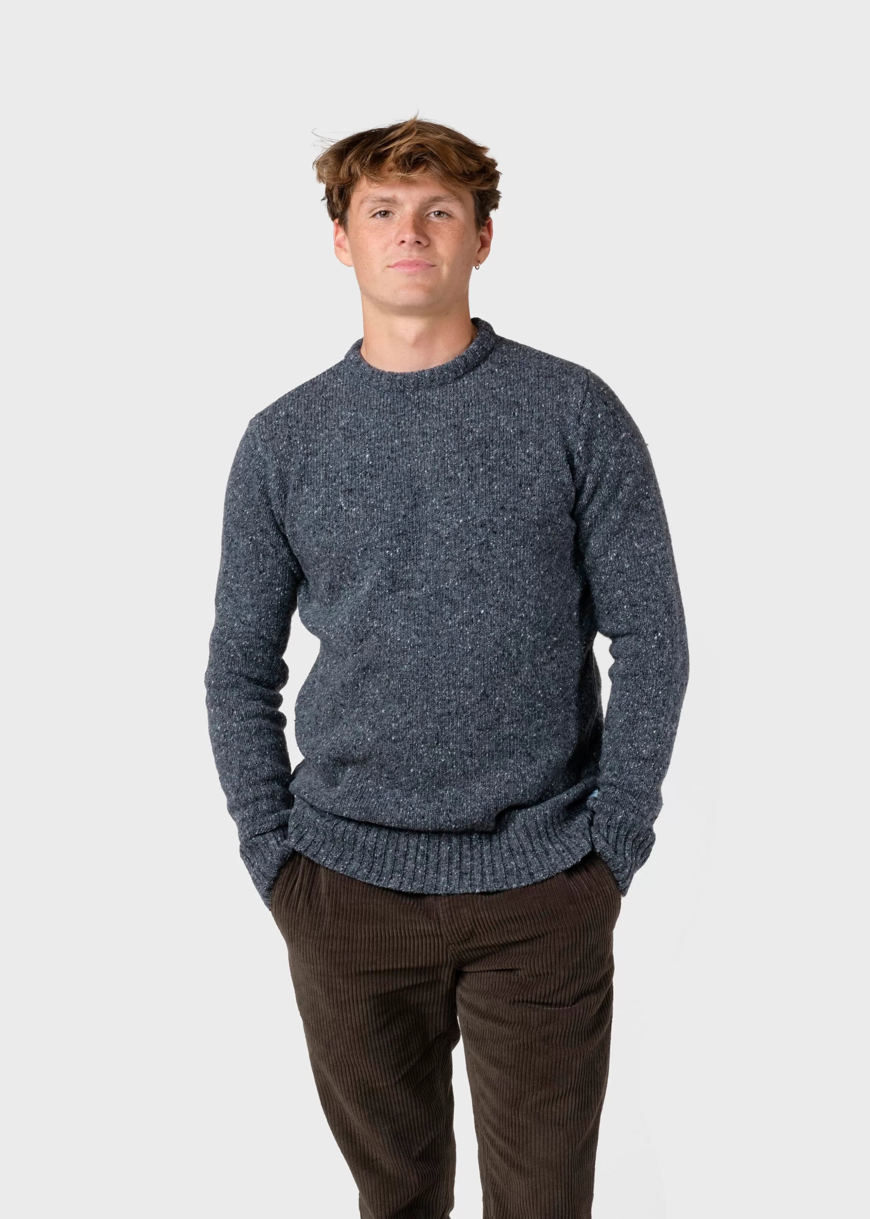 Klitmoller Collective Aage knit - Grey melange- Recycelte Wolle