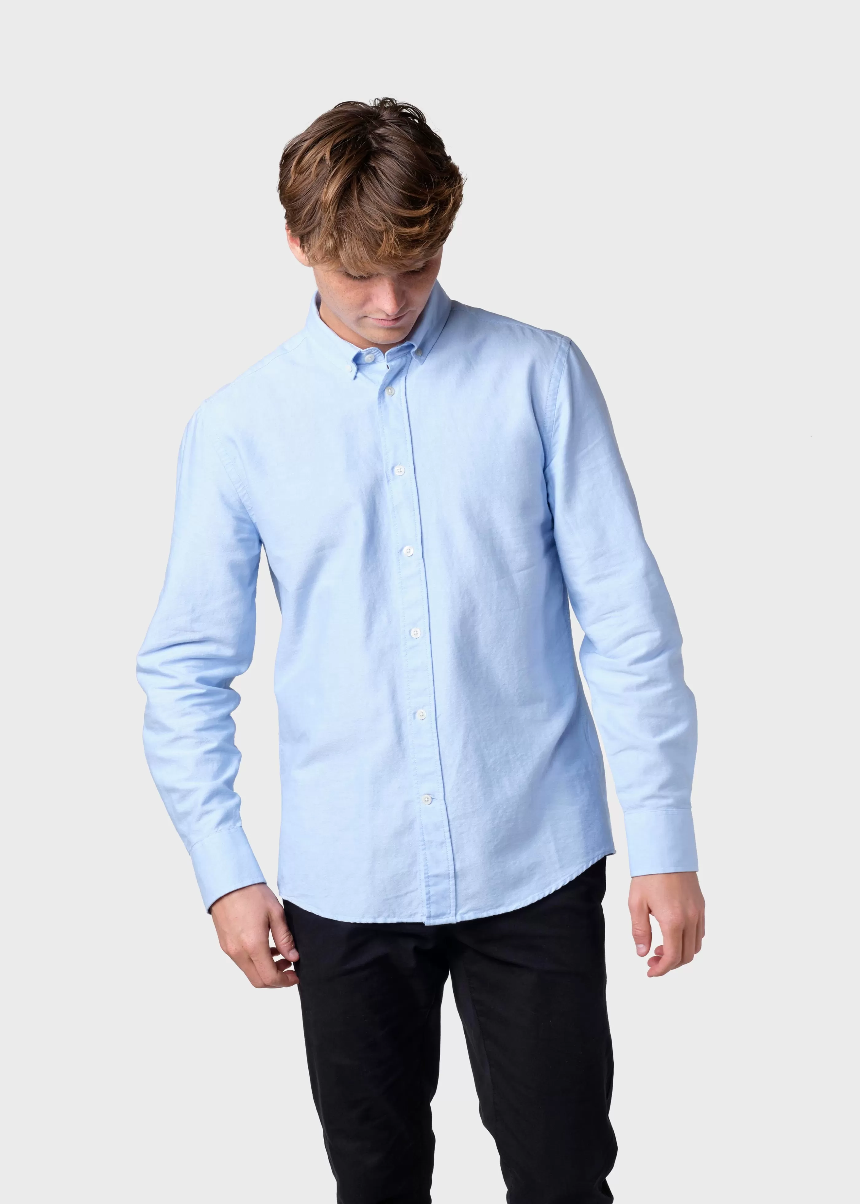 Klitmoller Collective Basic shirt - Blue melange- Hemden