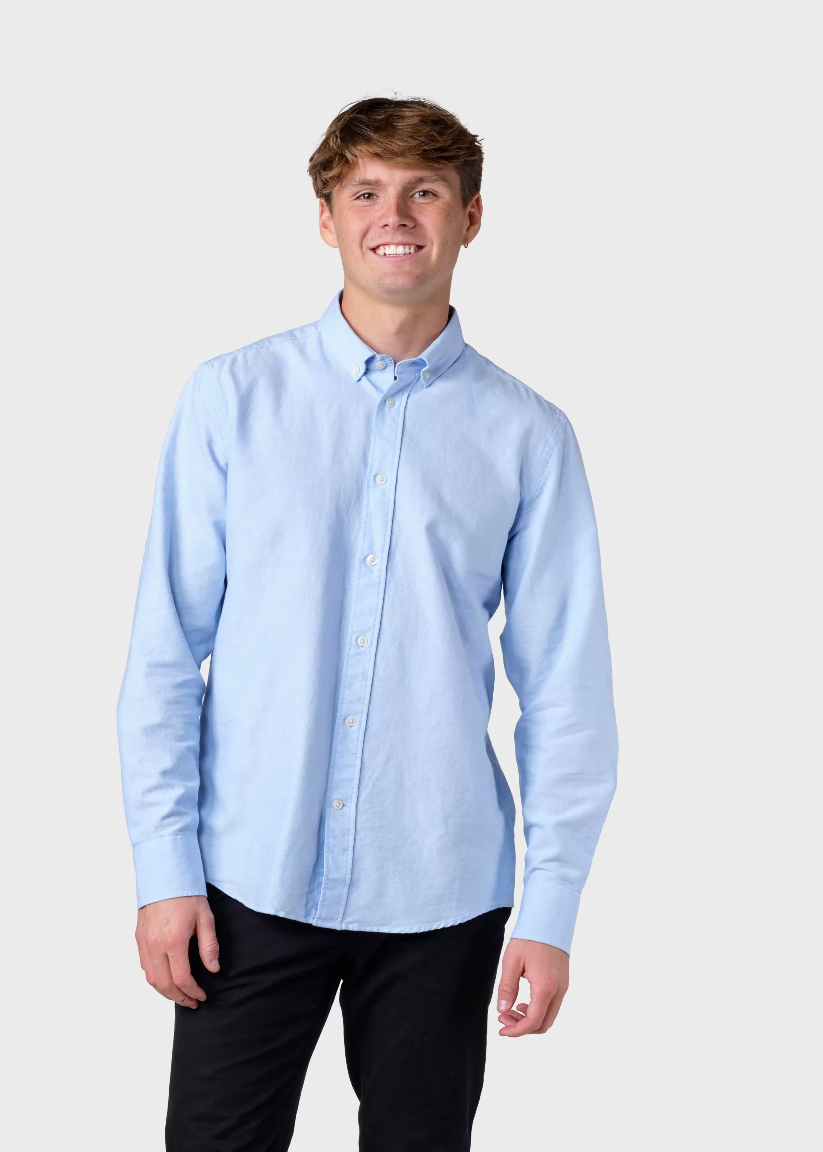 Klitmoller Collective Basic shirt - Blue melange- Hemden