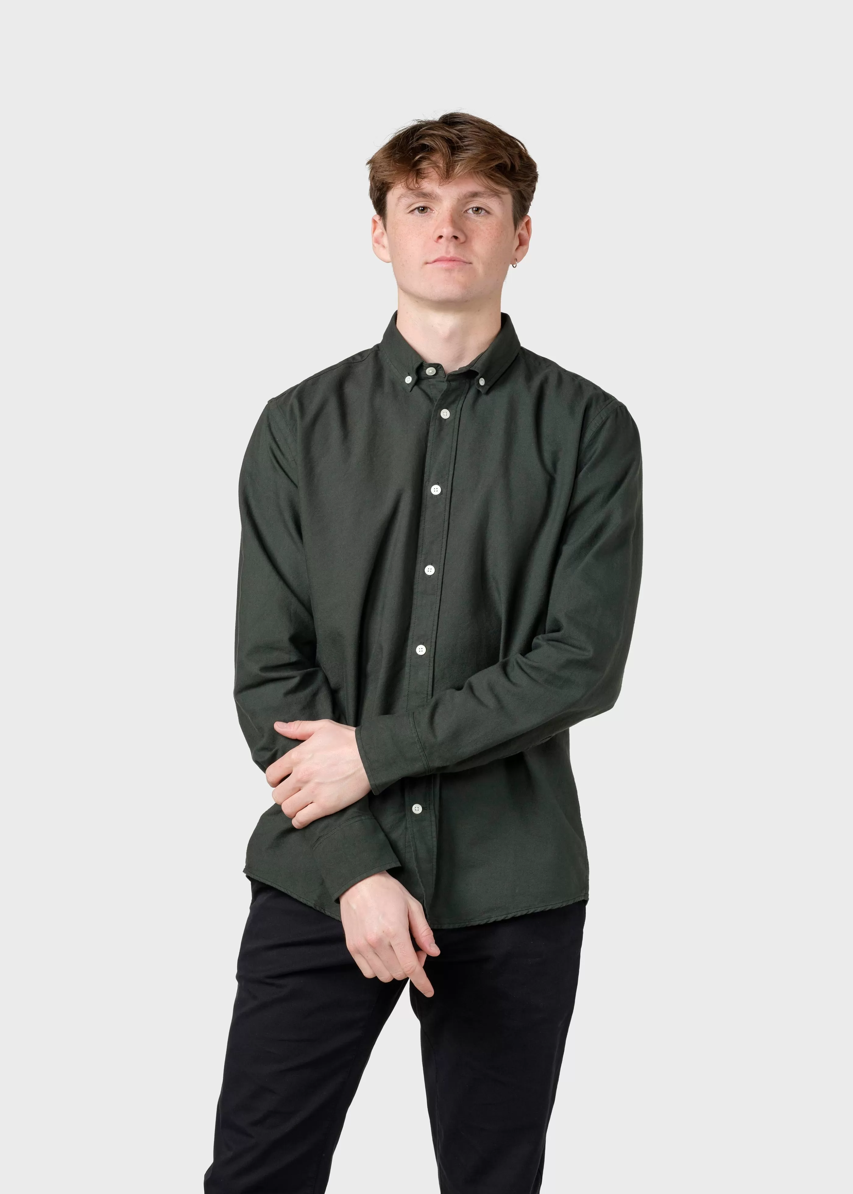 Klitmoller Collective Basic shirt - Olive- Hemden