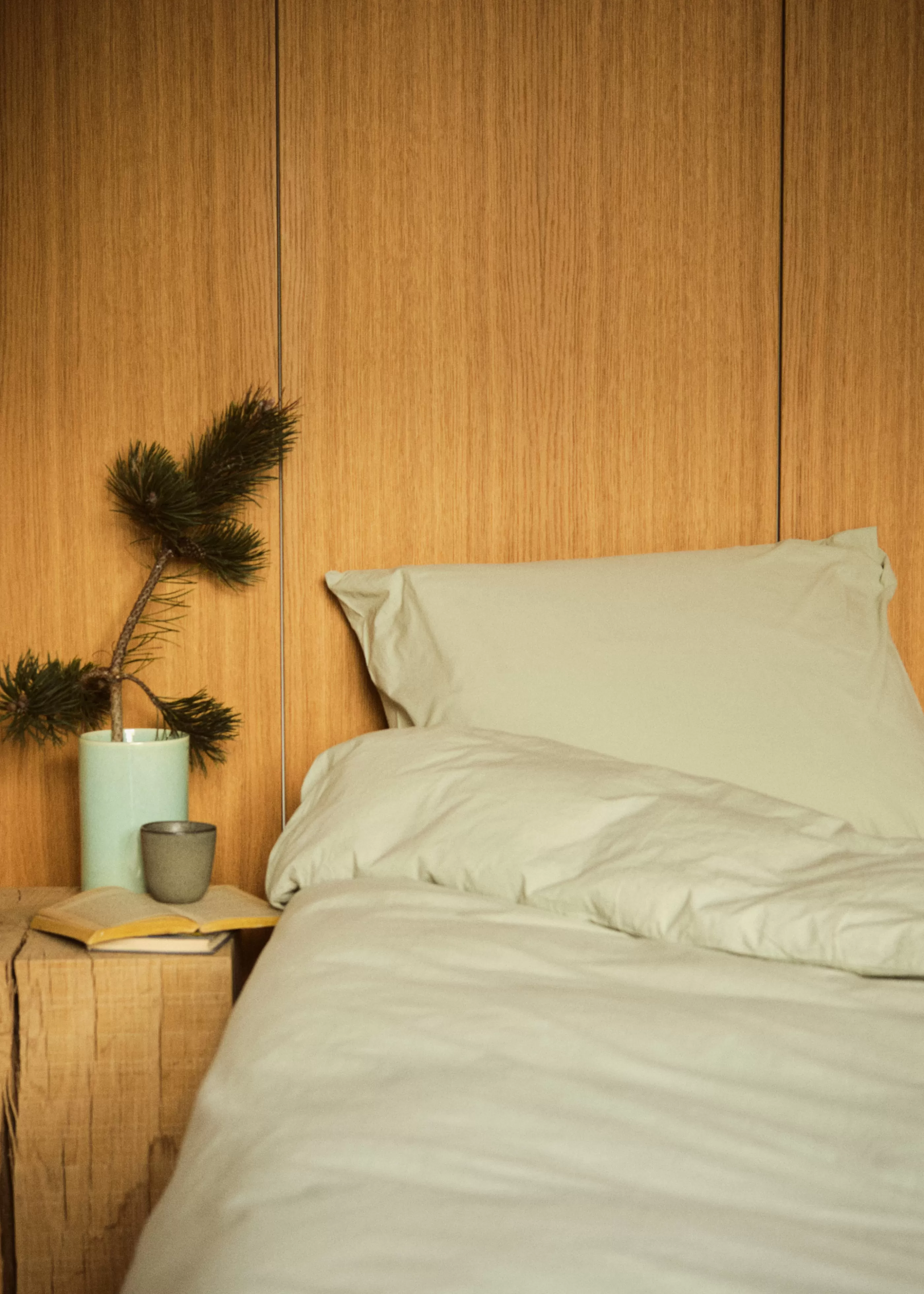 Klitmoller Collective Bed set - Plain - 140 x 200 + 80 x 80 - Sage- Bettwäsche