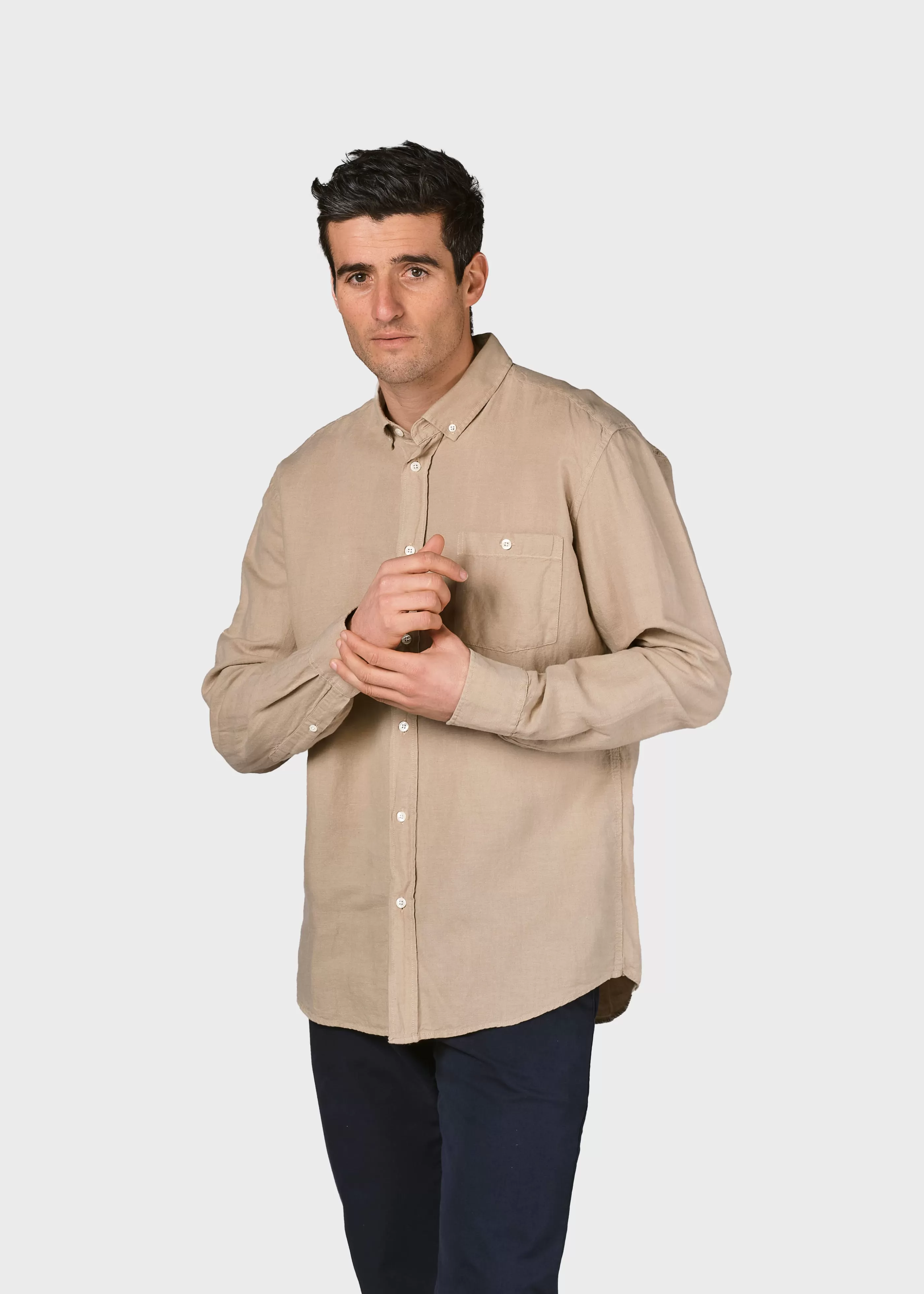 Klitmoller Collective Benjamin linen shirt - Sand- Hemden