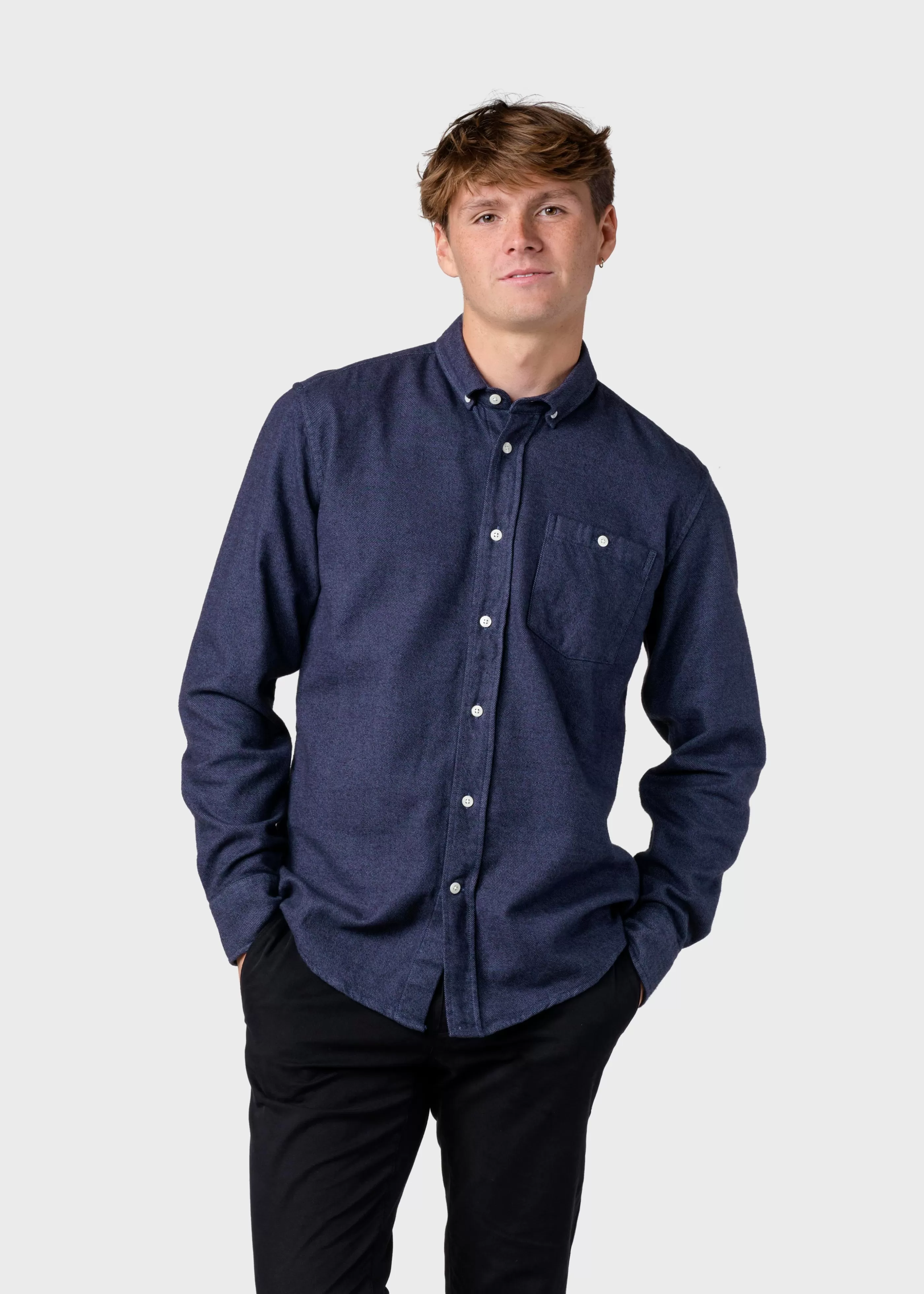 Klitmoller Collective Benjamin lumber shirt - Navy- Hemden