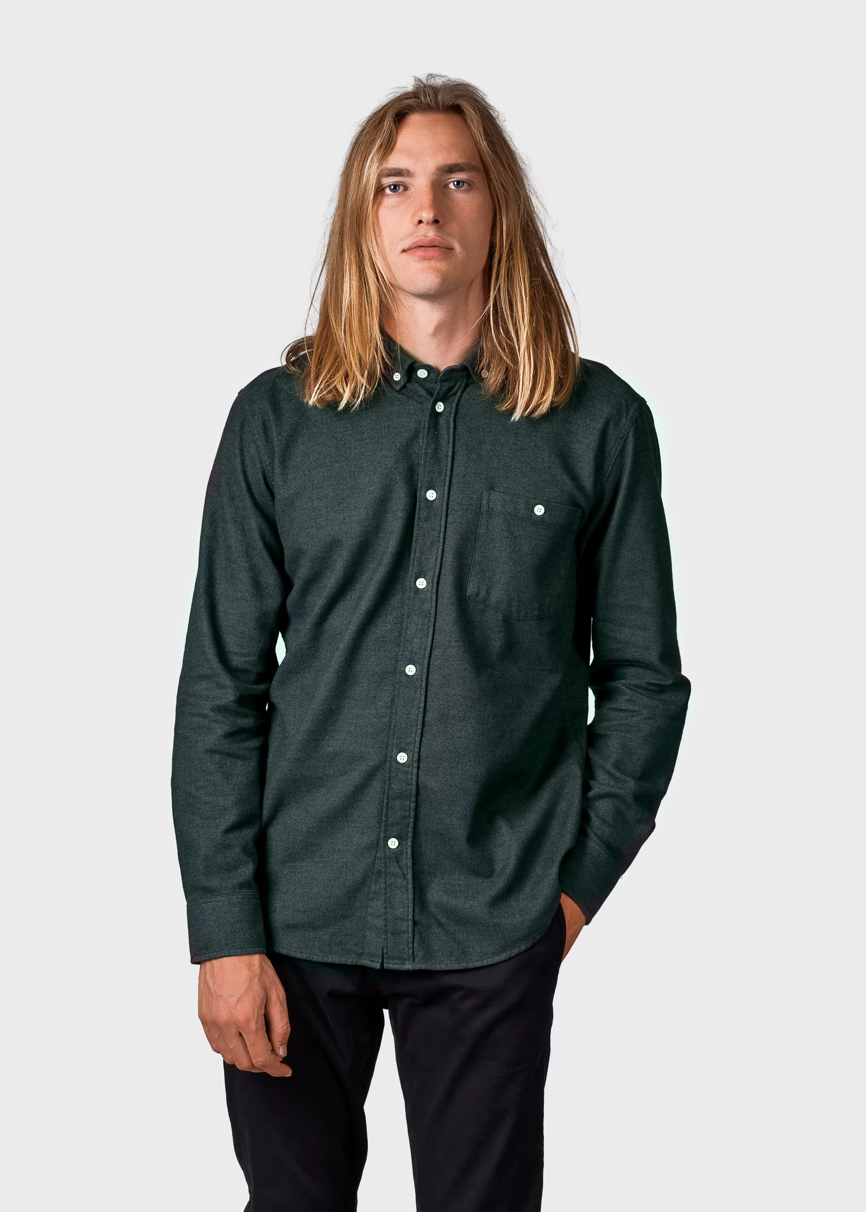 Klitmoller Collective Benjamin lumber shirt - Olive- Hemden