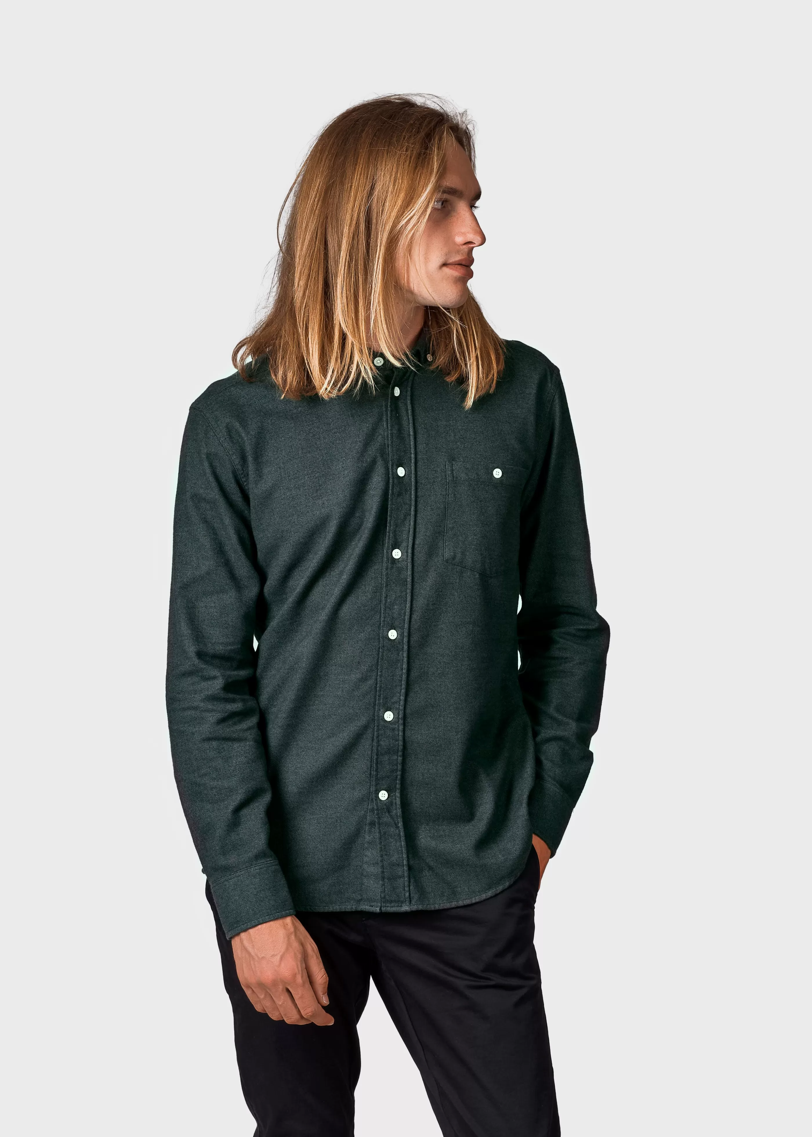 Klitmoller Collective Benjamin lumber shirt - Olive- Hemden