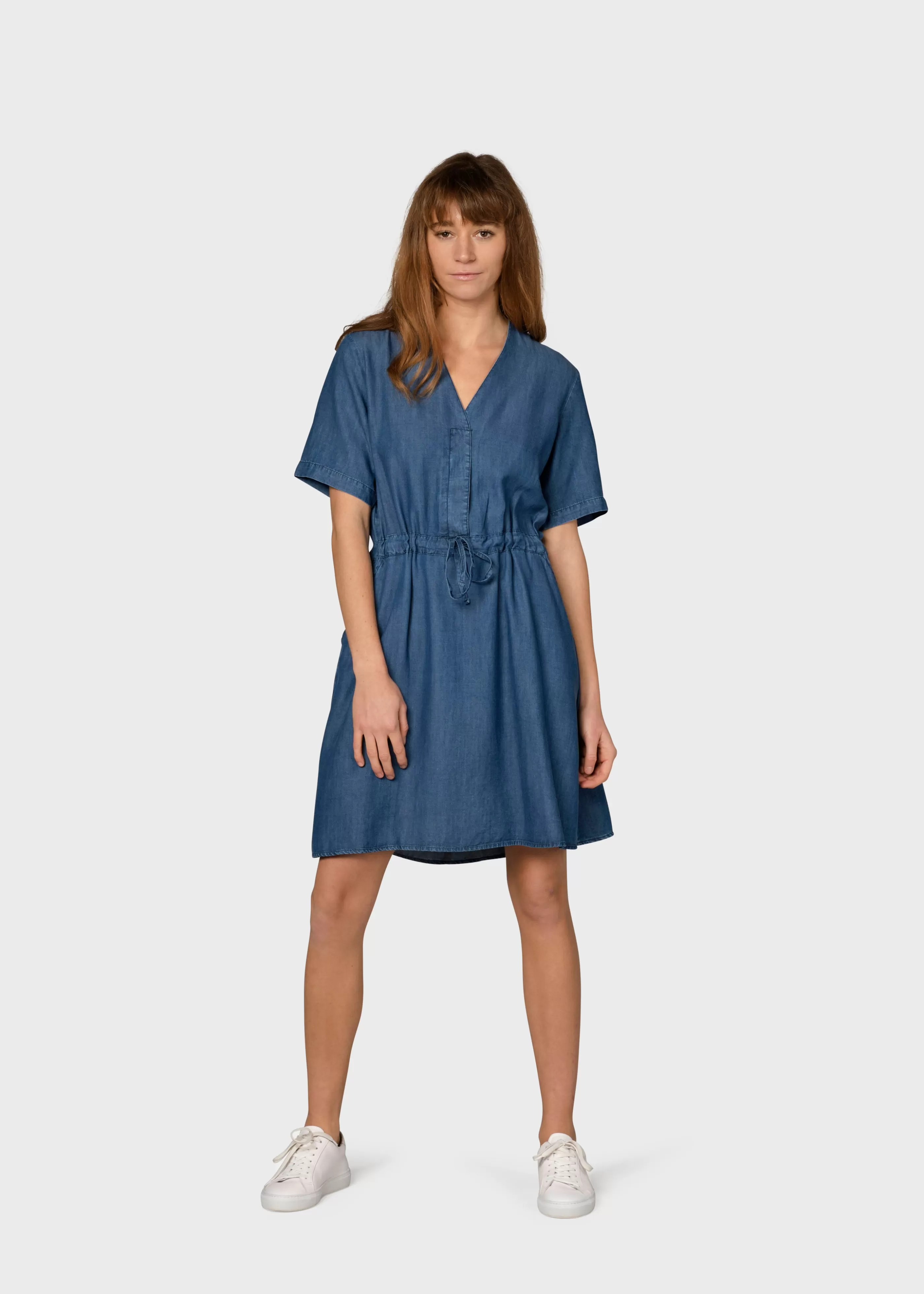 Klitmoller Collective Bjørk dress - Dark blue chambrey- Kleider