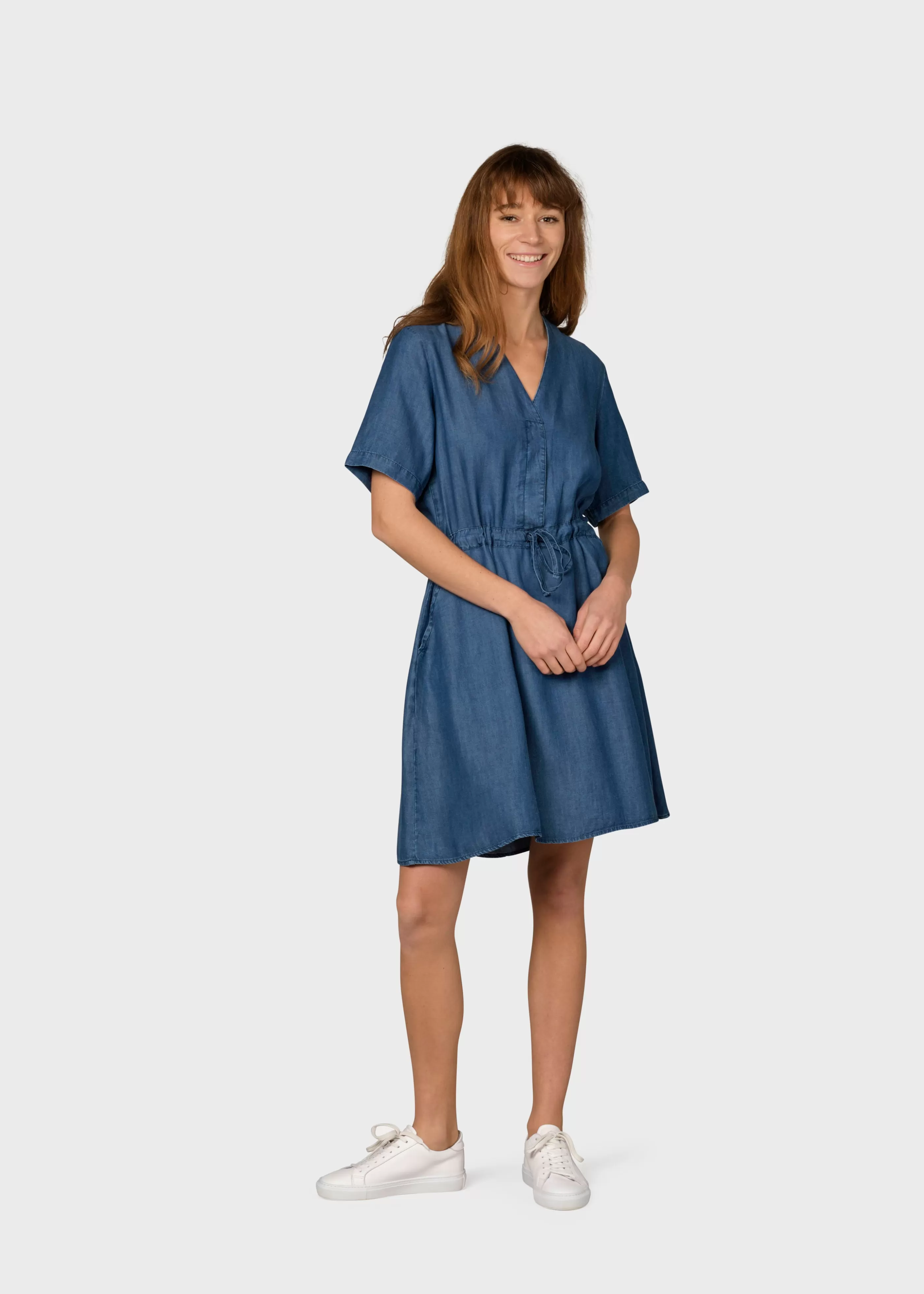 Klitmoller Collective Bjørk dress - Dark blue chambrey- Kleider