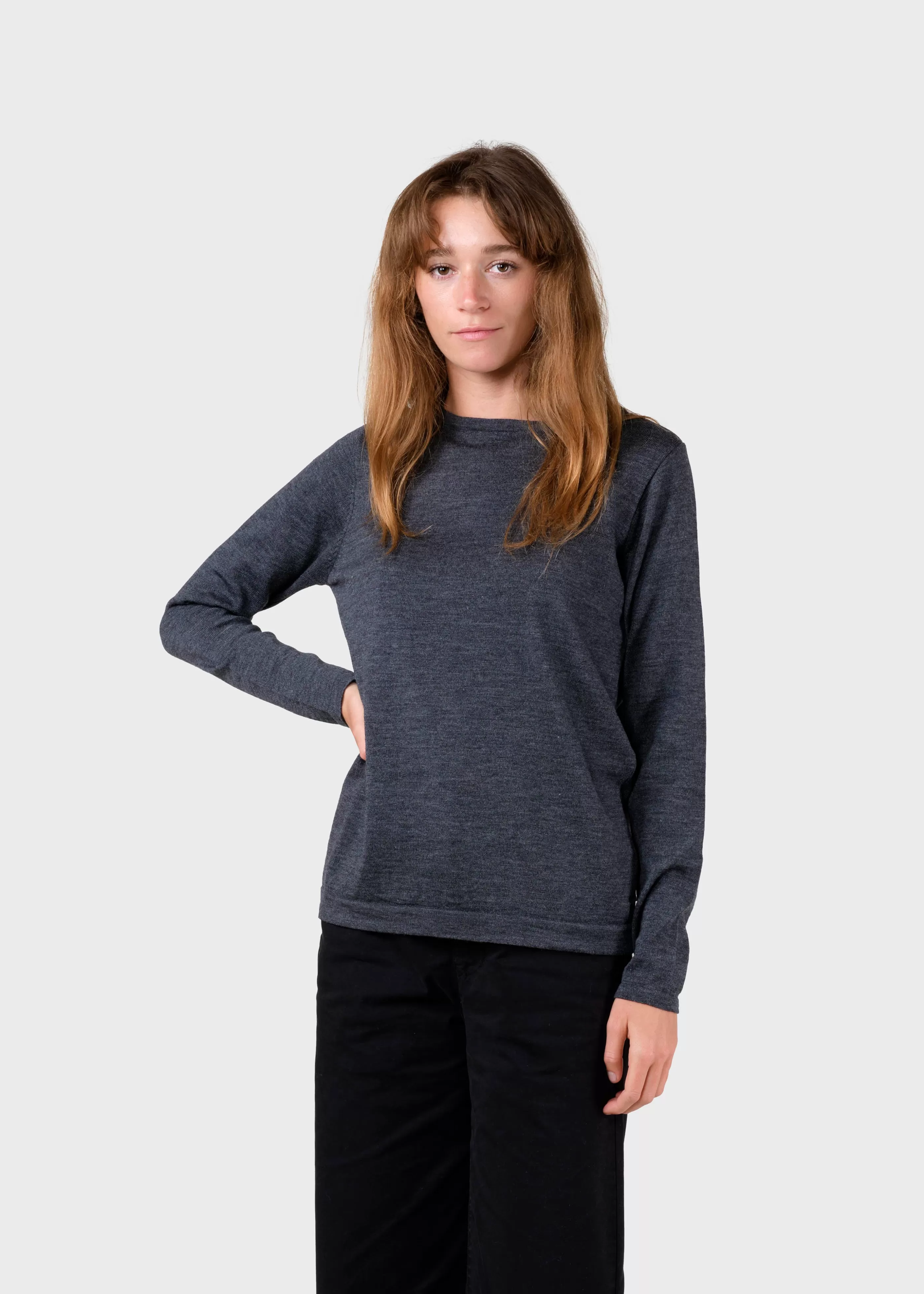 Klitmoller Collective Charlotte knit - Anthracite- Extra feine Merinowolle