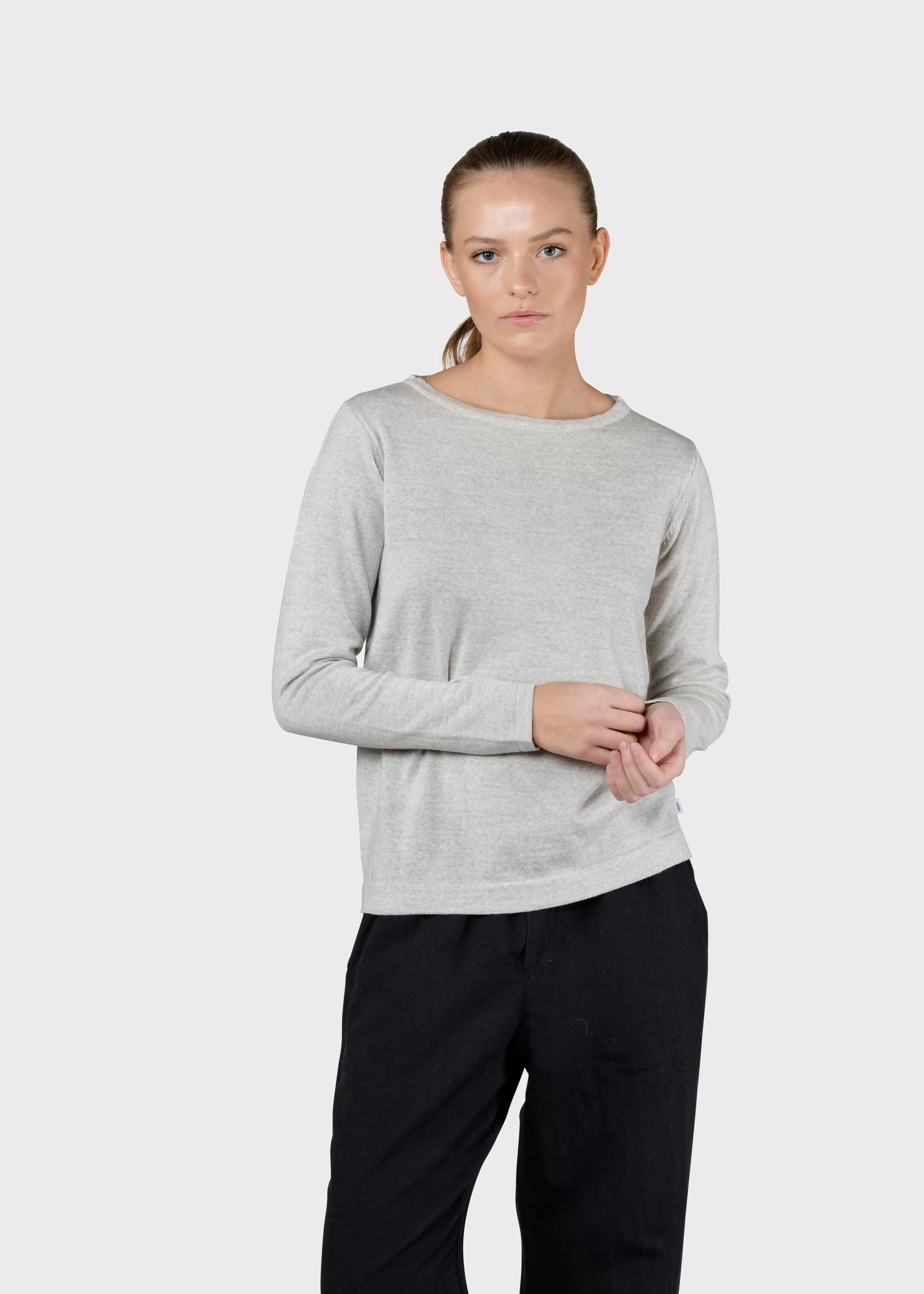 Klitmoller Collective Charlotte knit - Pastel grey- Strick