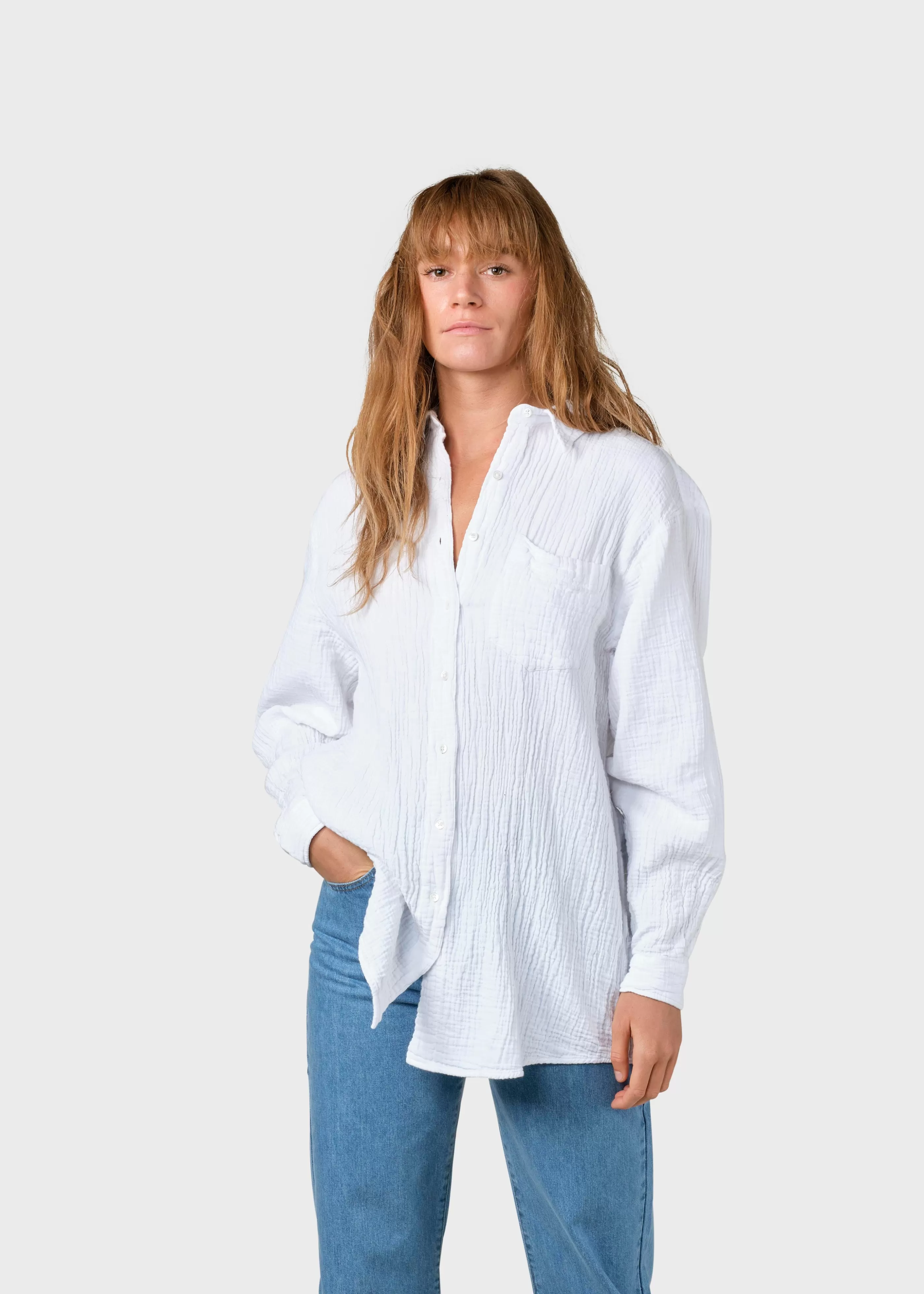 Klitmoller Collective Dahlia shirt - White- Hemden