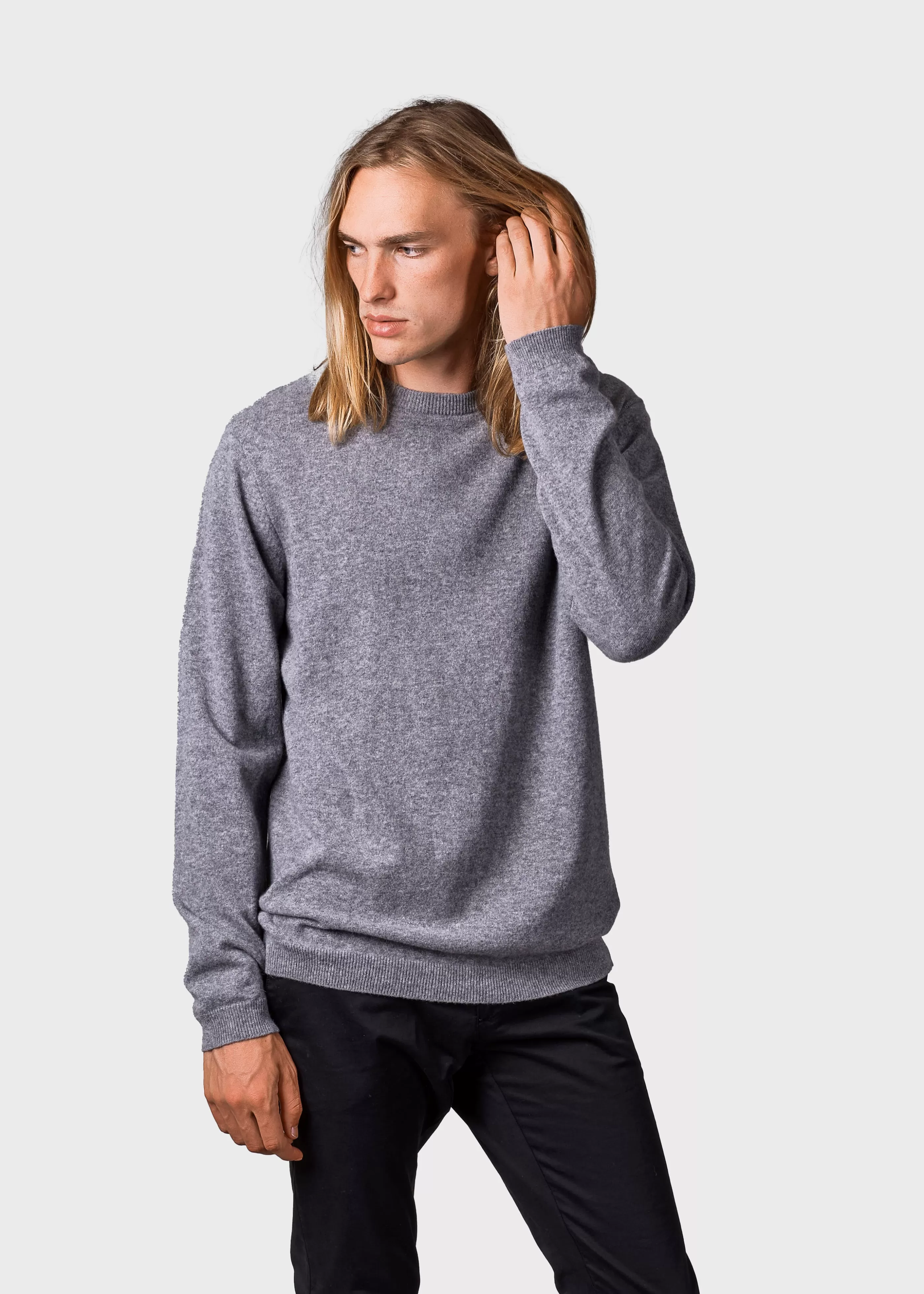 Klitmoller Collective Daniel knit - Light grey- Strick