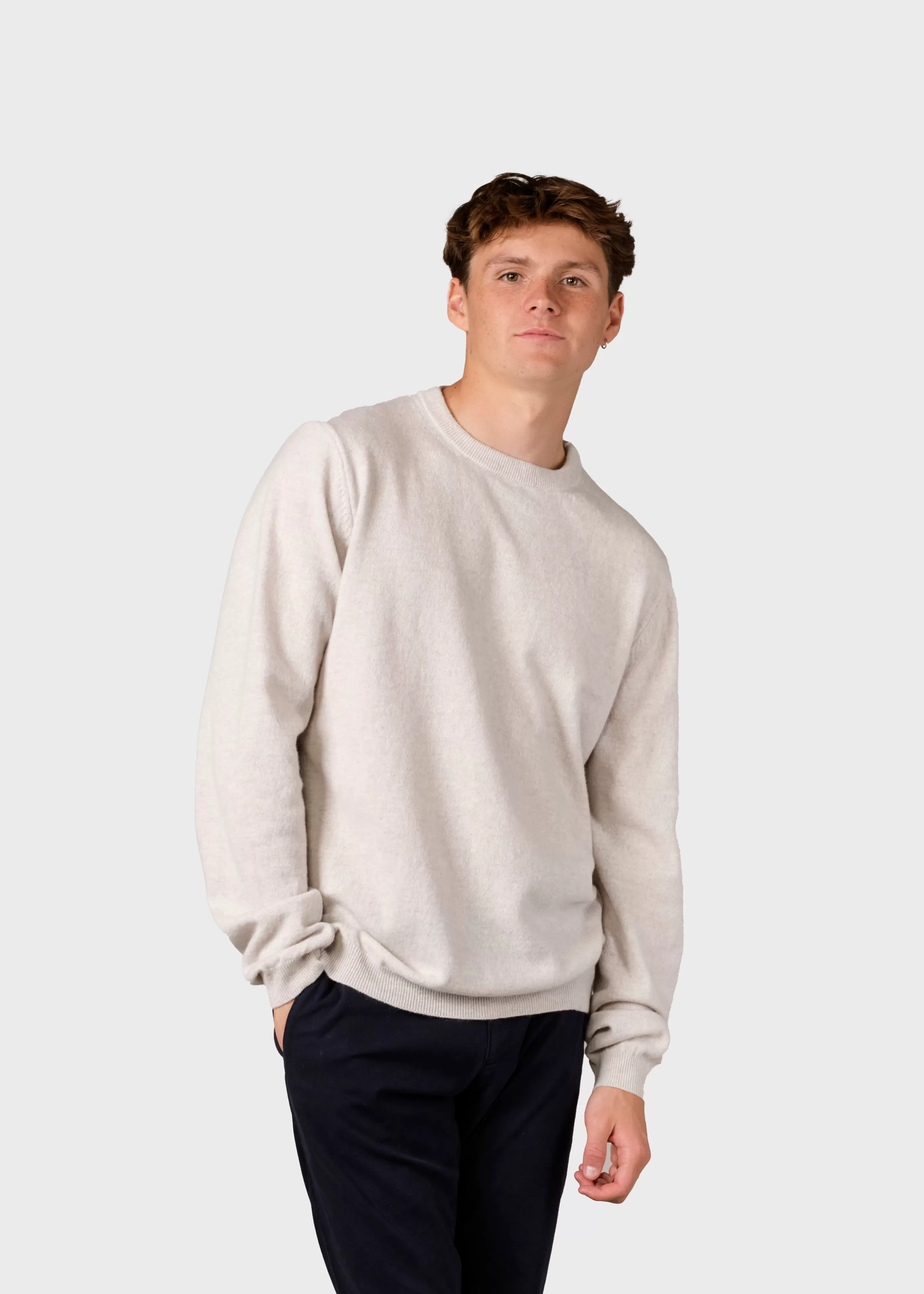 Klitmoller Collective Daniel knit - Pastel grey- Strick