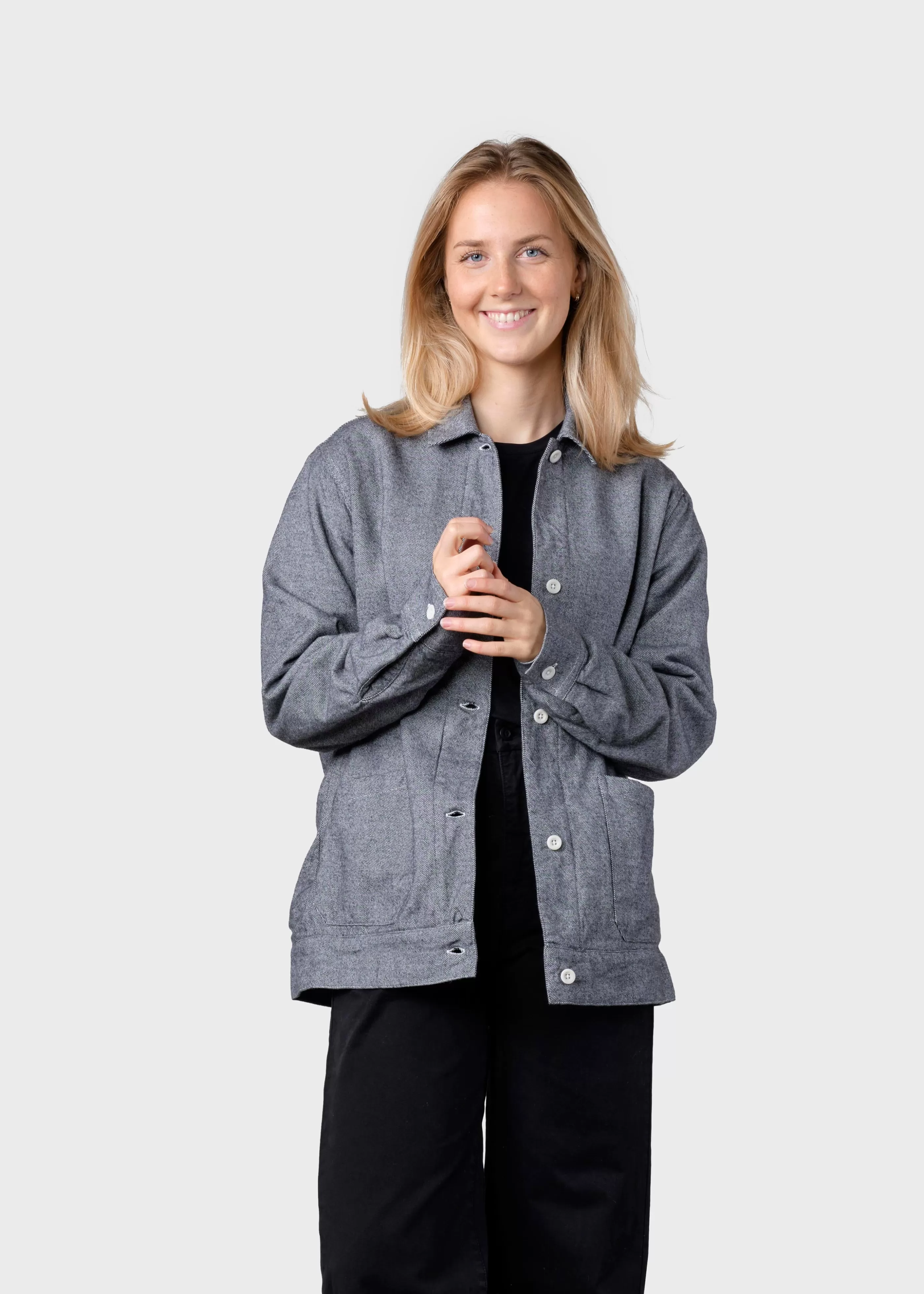 Klitmoller Collective Ditte lumber overshirt - Light grey- Jacken