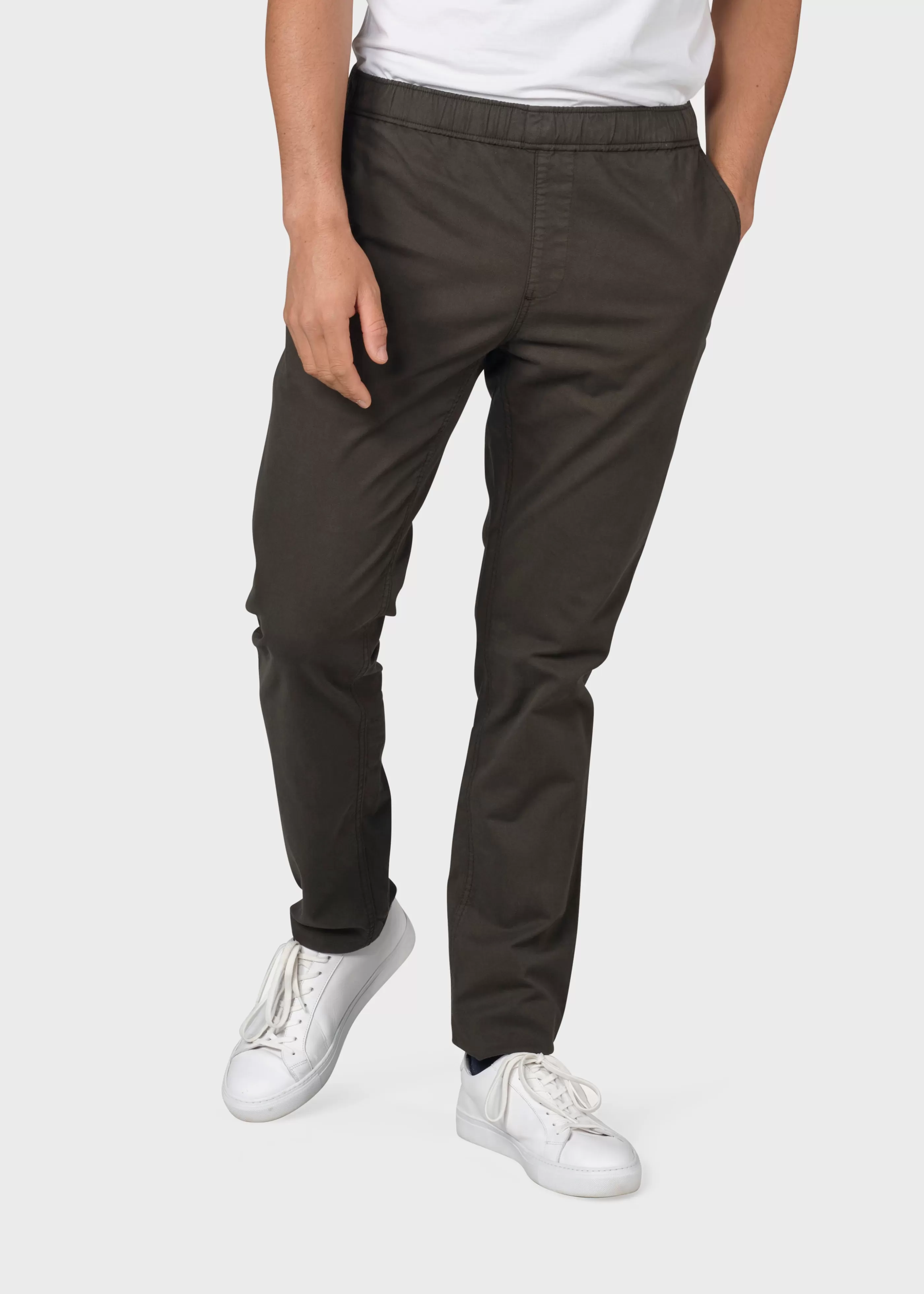 Klitmoller Collective Elliot twill chino - Olive- Hosen