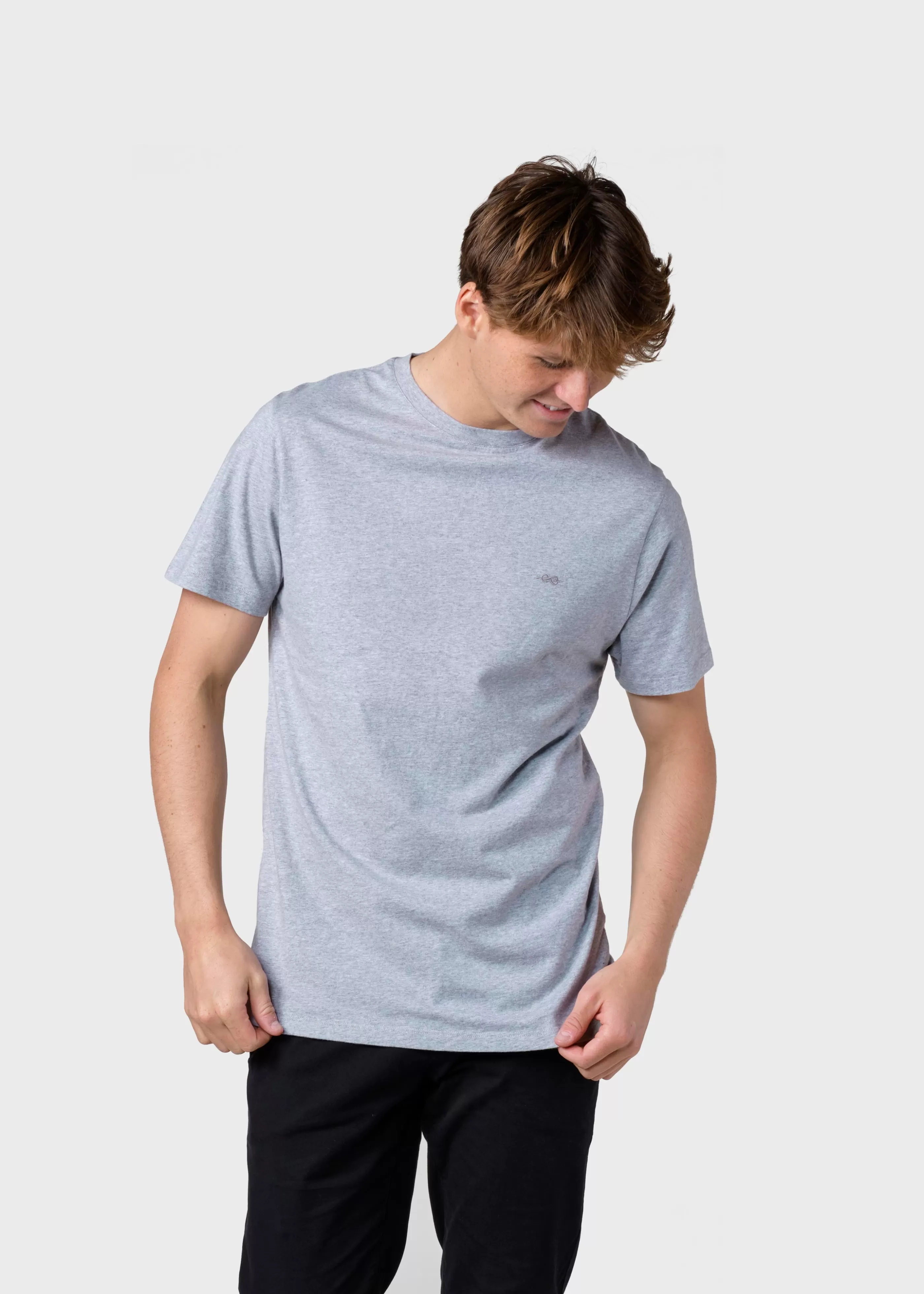 Klitmoller Collective Felix tee - Grey melange- T-shirts