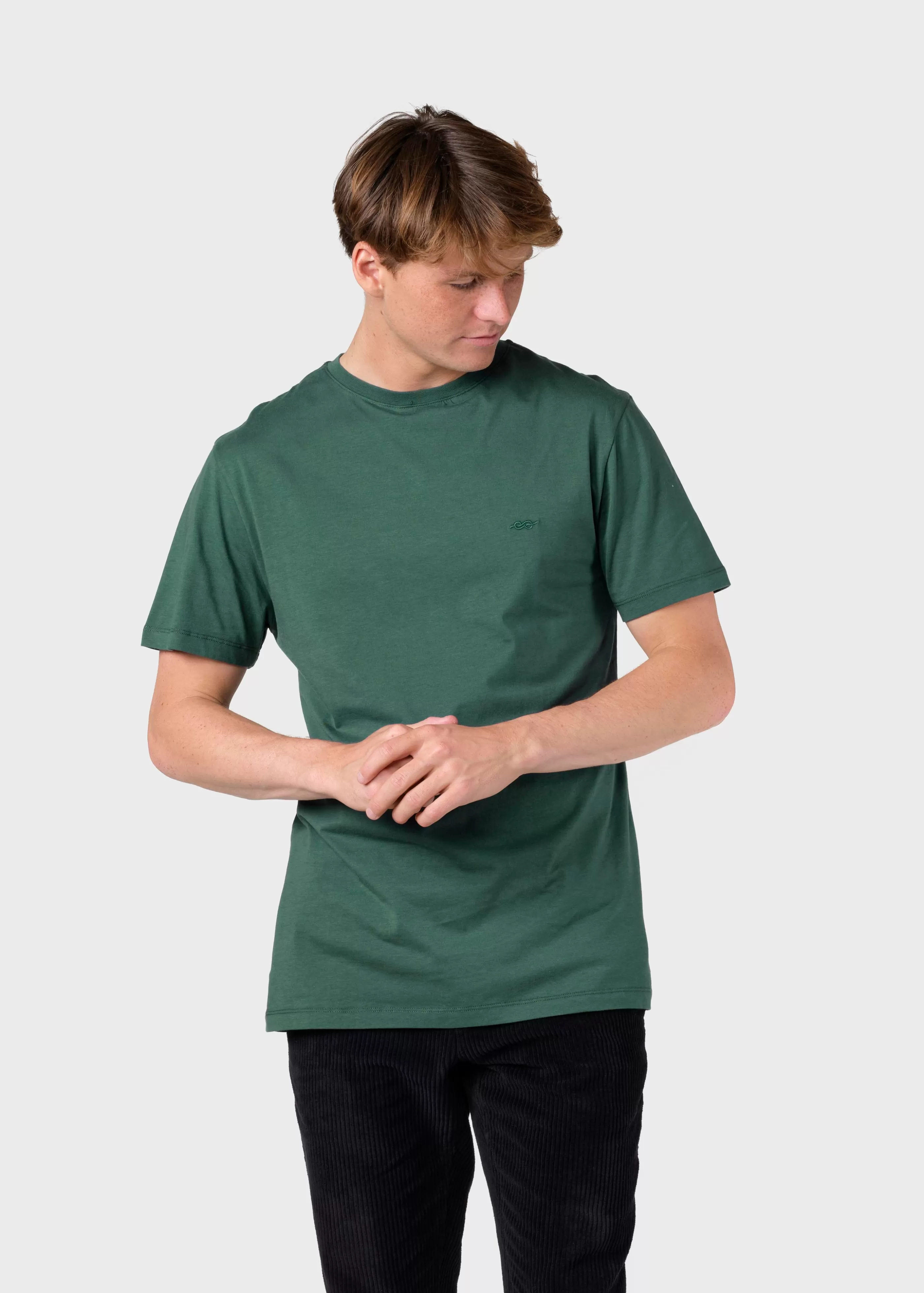 Klitmoller Collective Felix tee - Moss Green- T-shirts