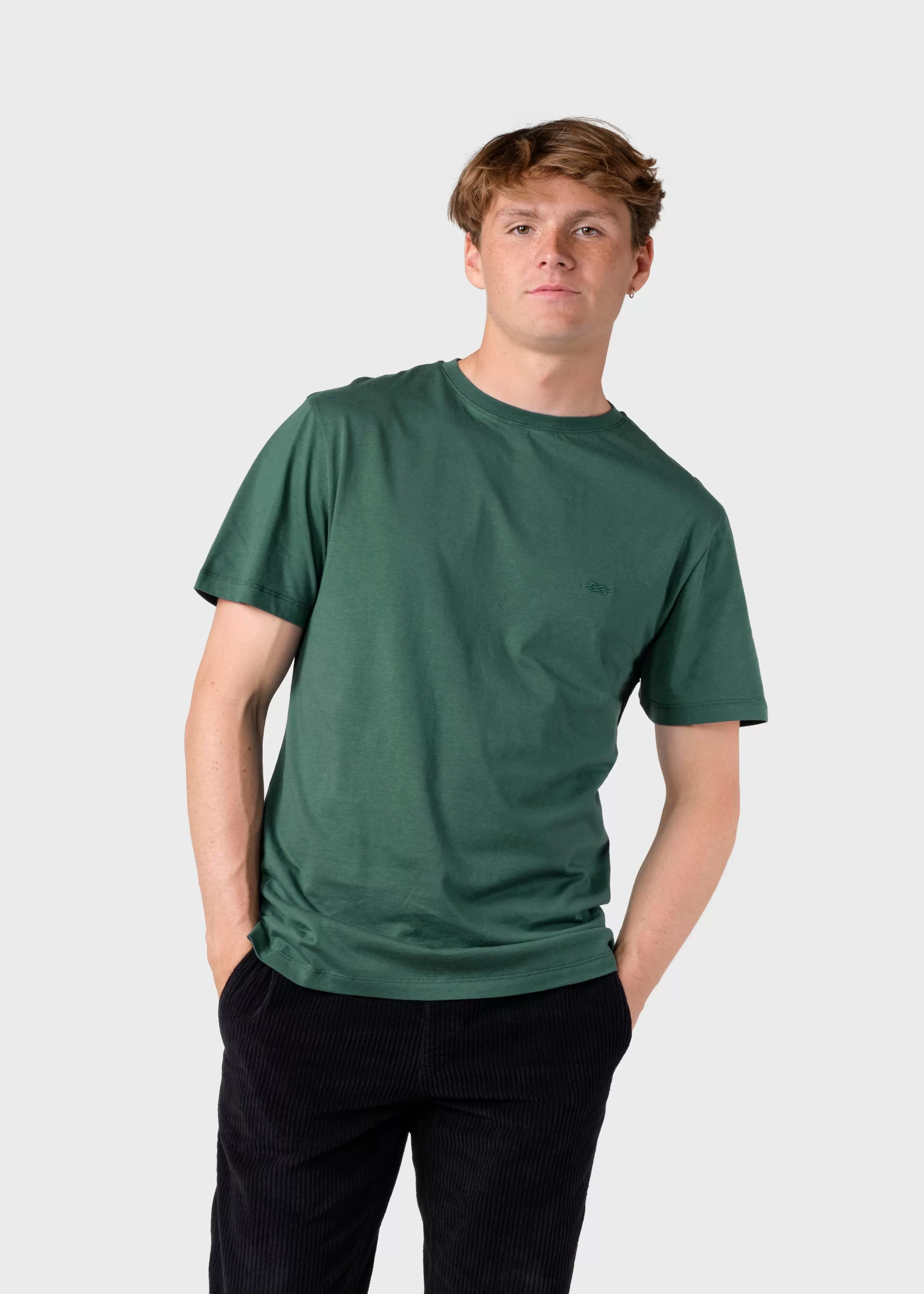 Klitmoller Collective Felix tee - Moss Green- T-shirts