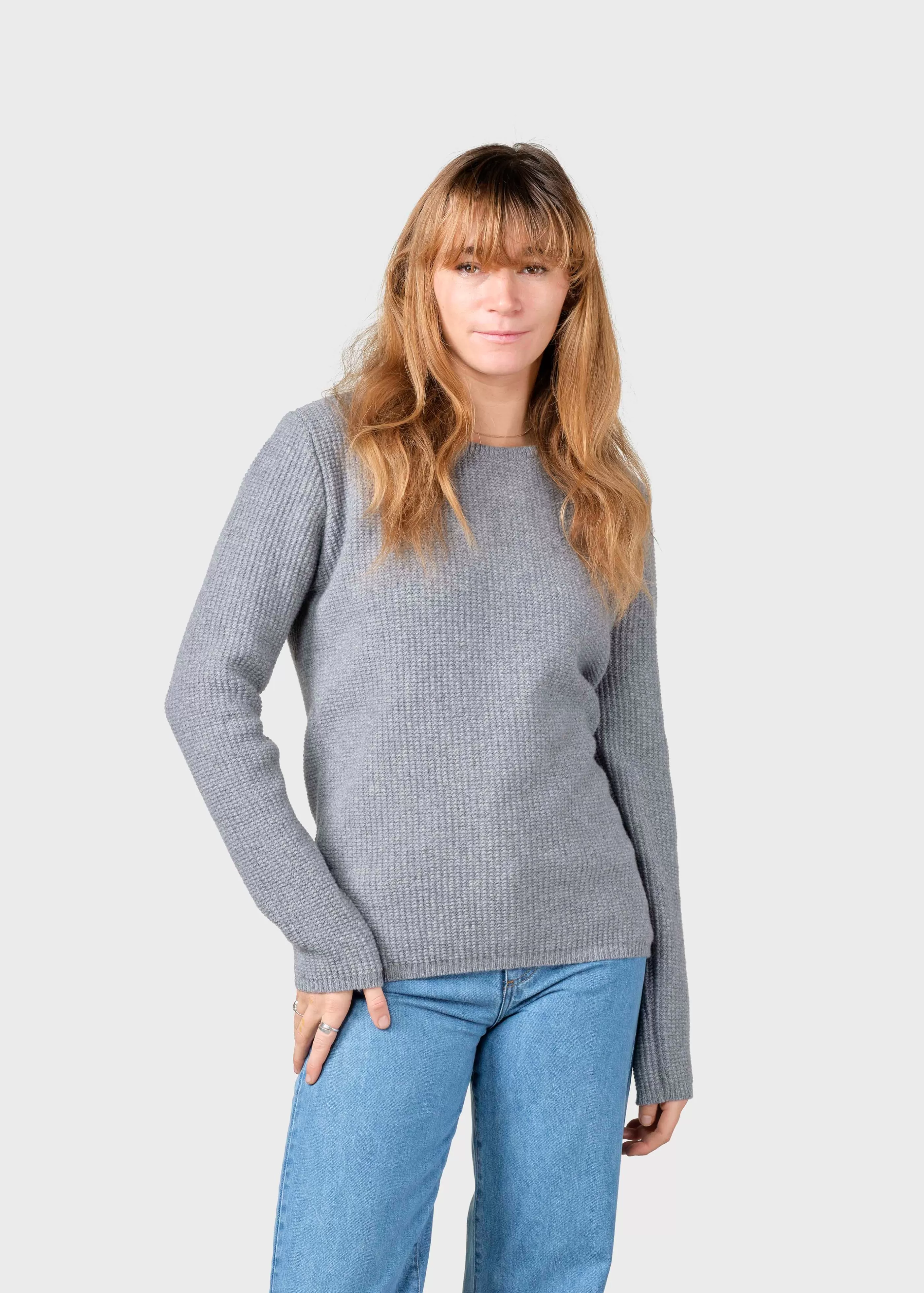 Klitmoller Collective Fenja Knit - Light grey- Strick