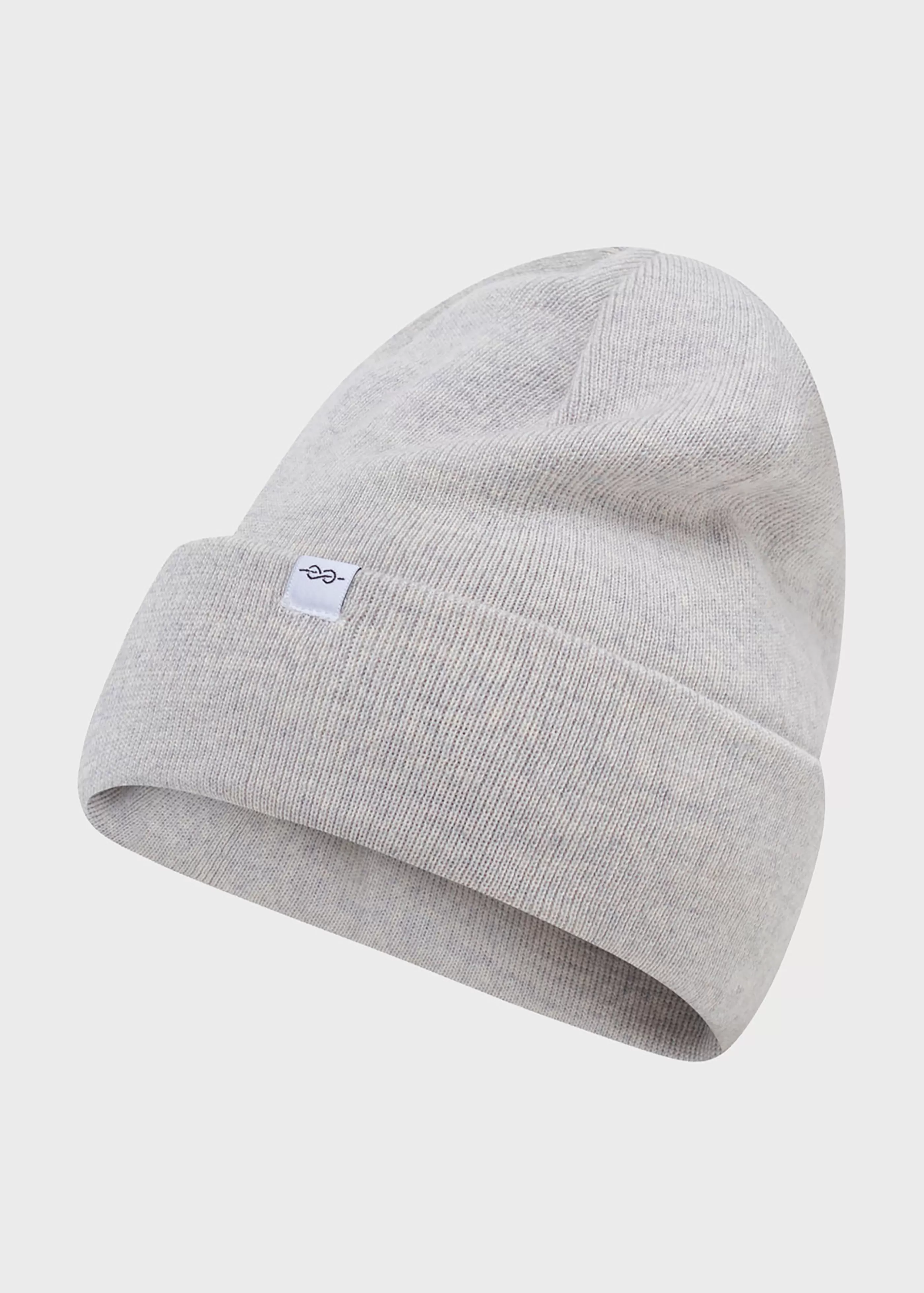 Klitmoller Collective Fine rib beanie - Pastel grey- Accessories