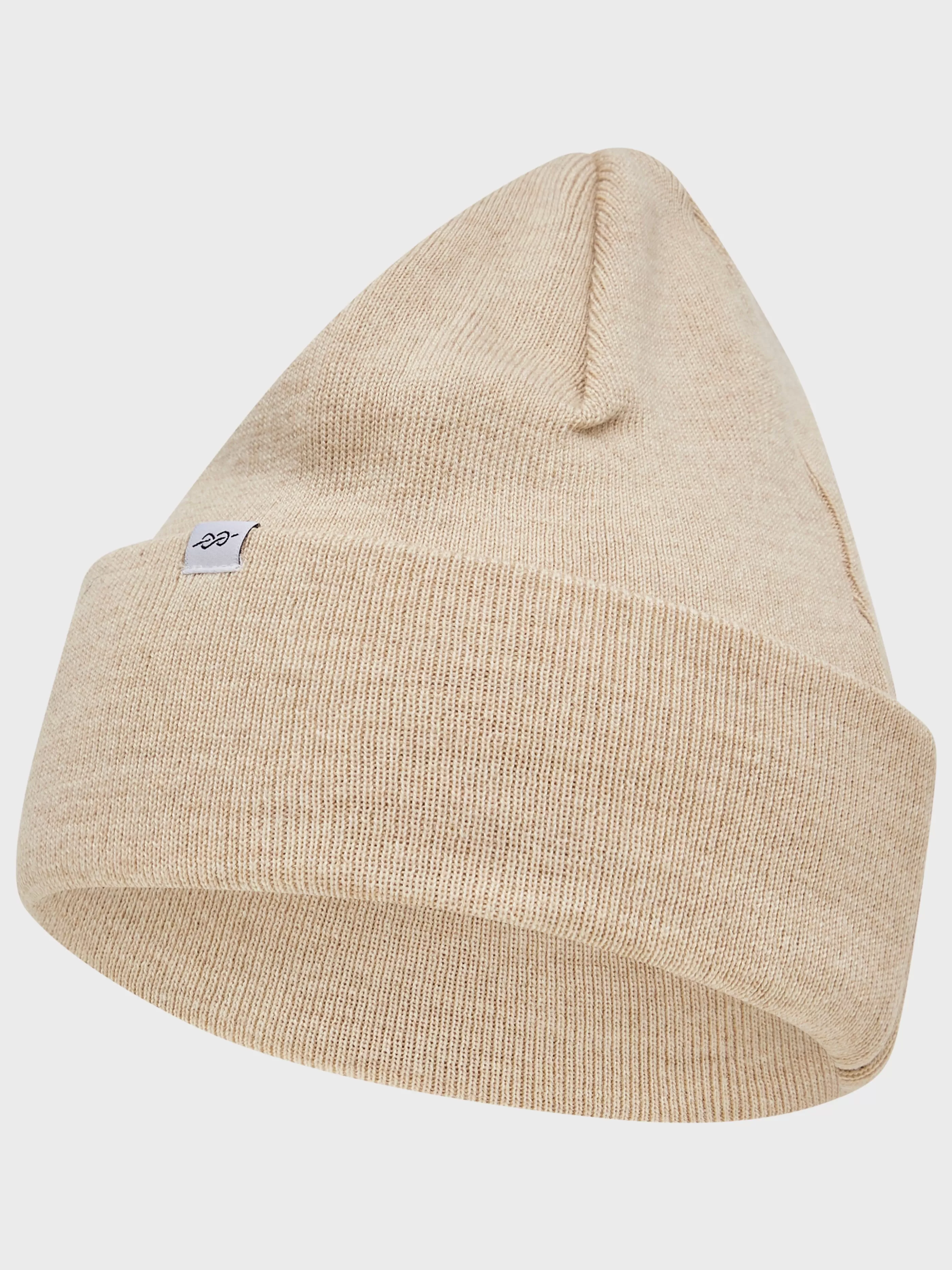 Klitmoller Collective Fine rib beanie - Pastel sand- Accessories