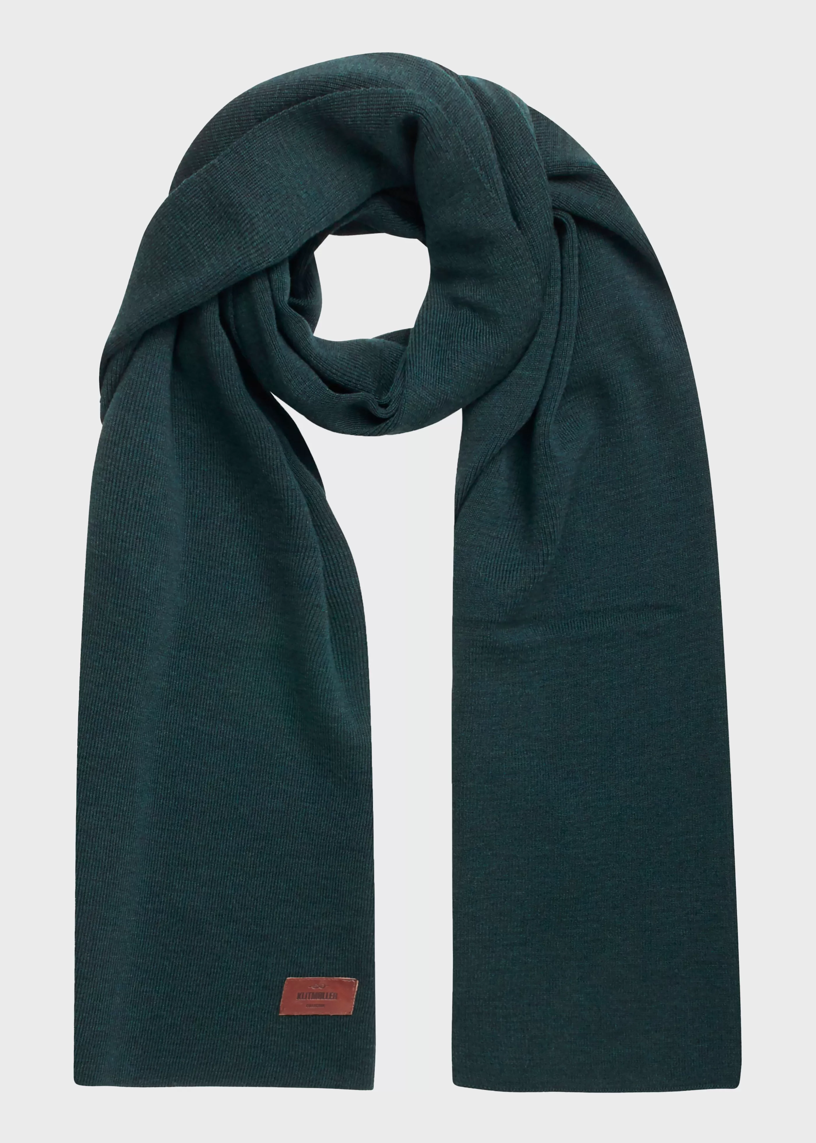 Klitmoller Collective Fine rib scarf - Olive- Accessories