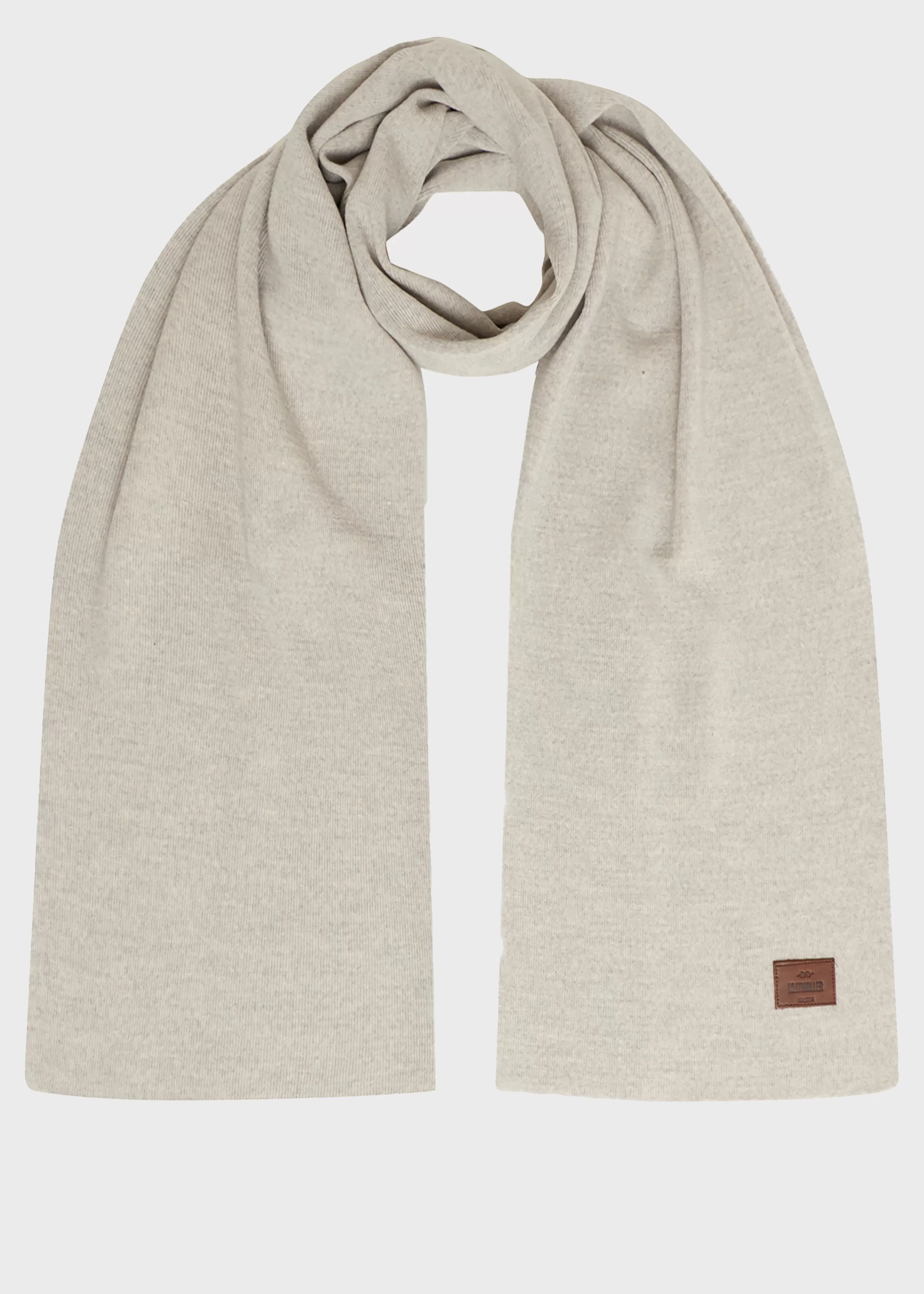 Klitmoller Collective Fine rib scarf - Pastel grey- Accessories