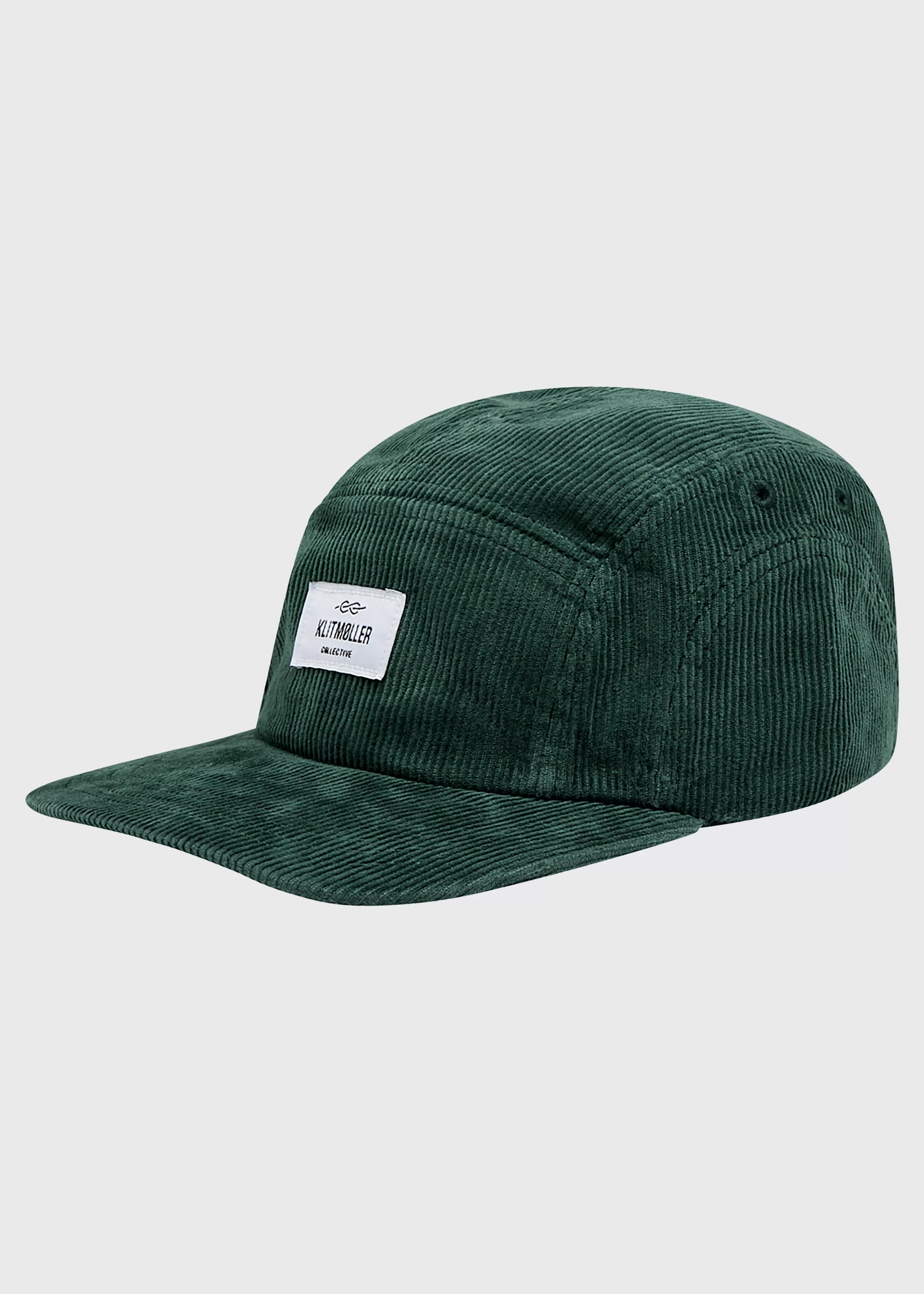 Klitmoller Collective Five panel corduroy cap - Moss Green- Accessories