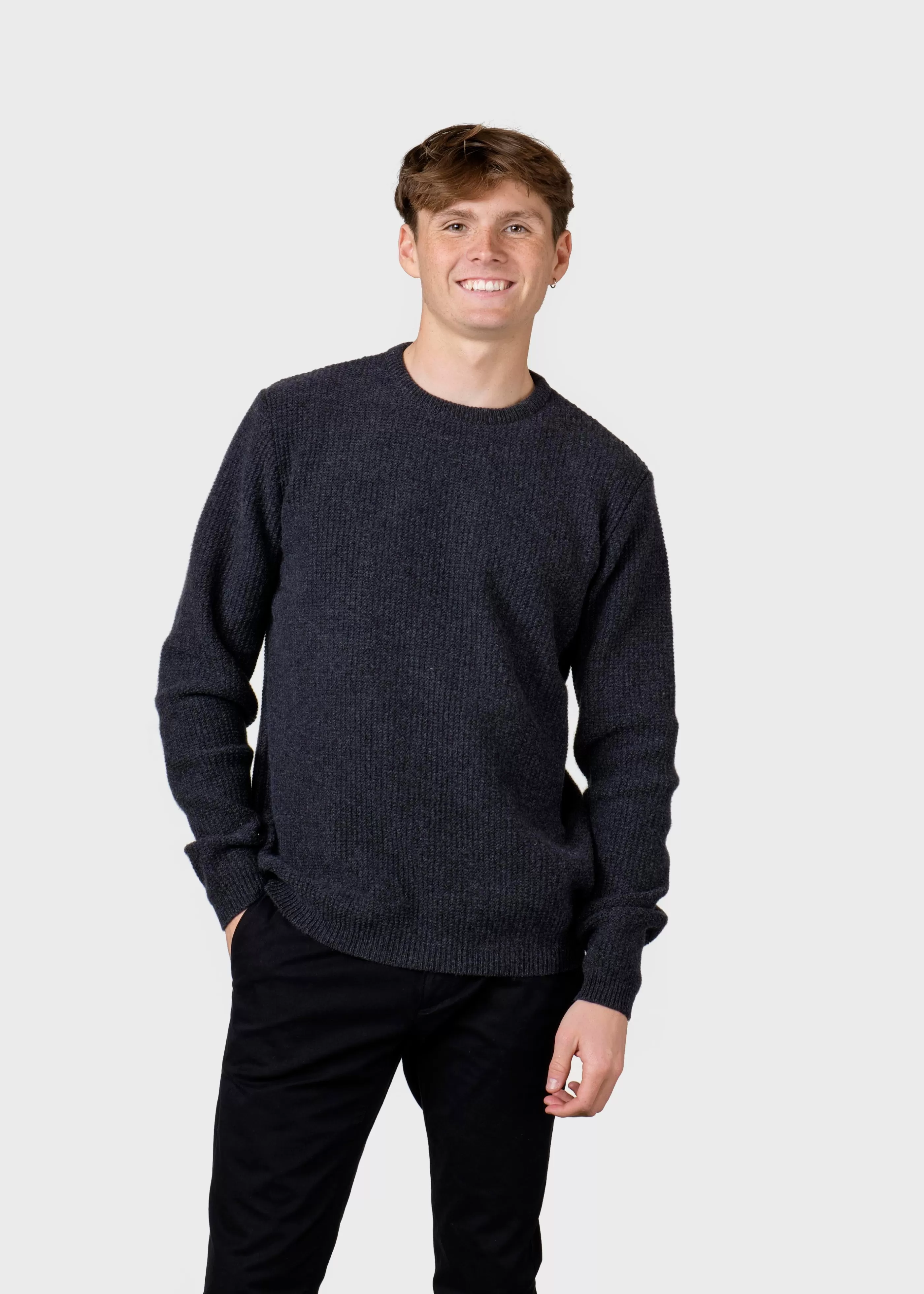 Klitmoller Collective Frede knit - Anthracite- Strick