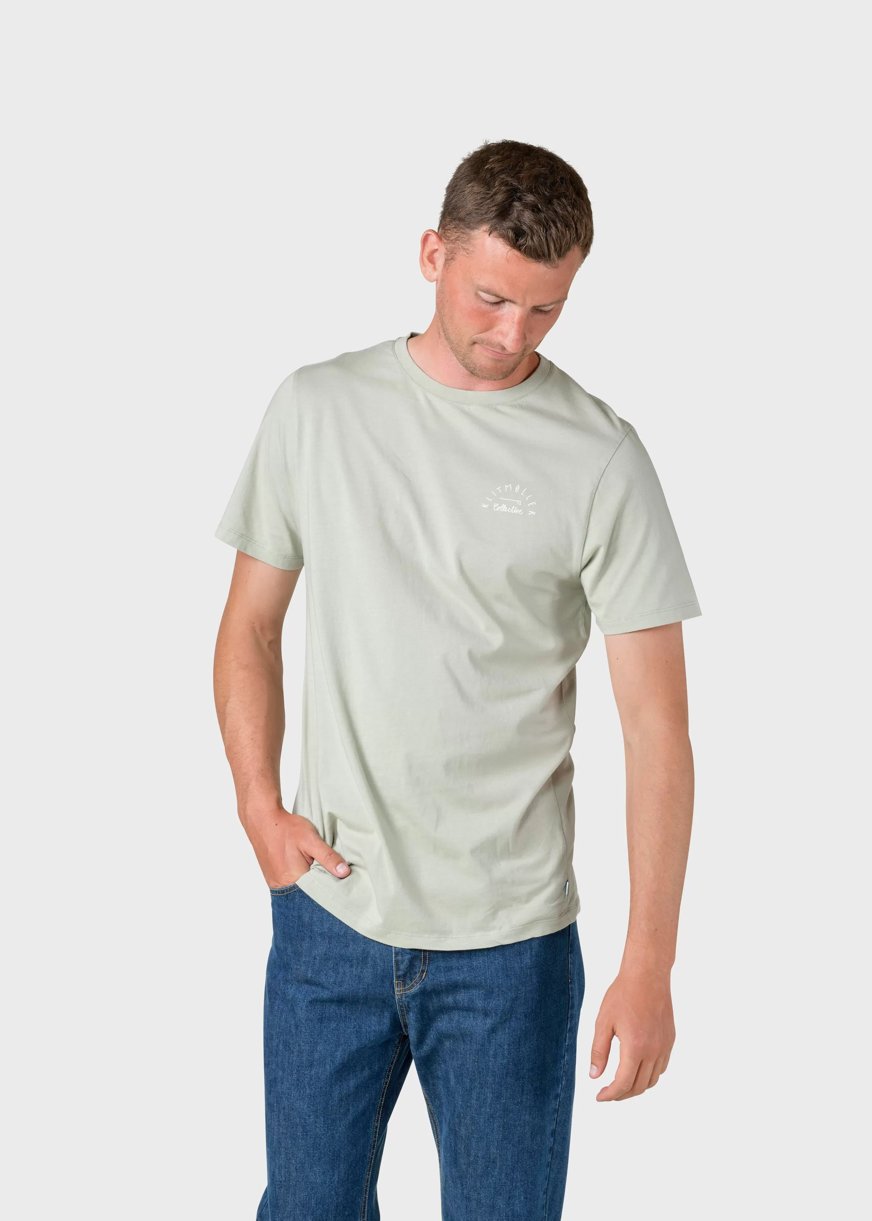 Klitmoller Collective Gabriel tee - Sage- T-shirts