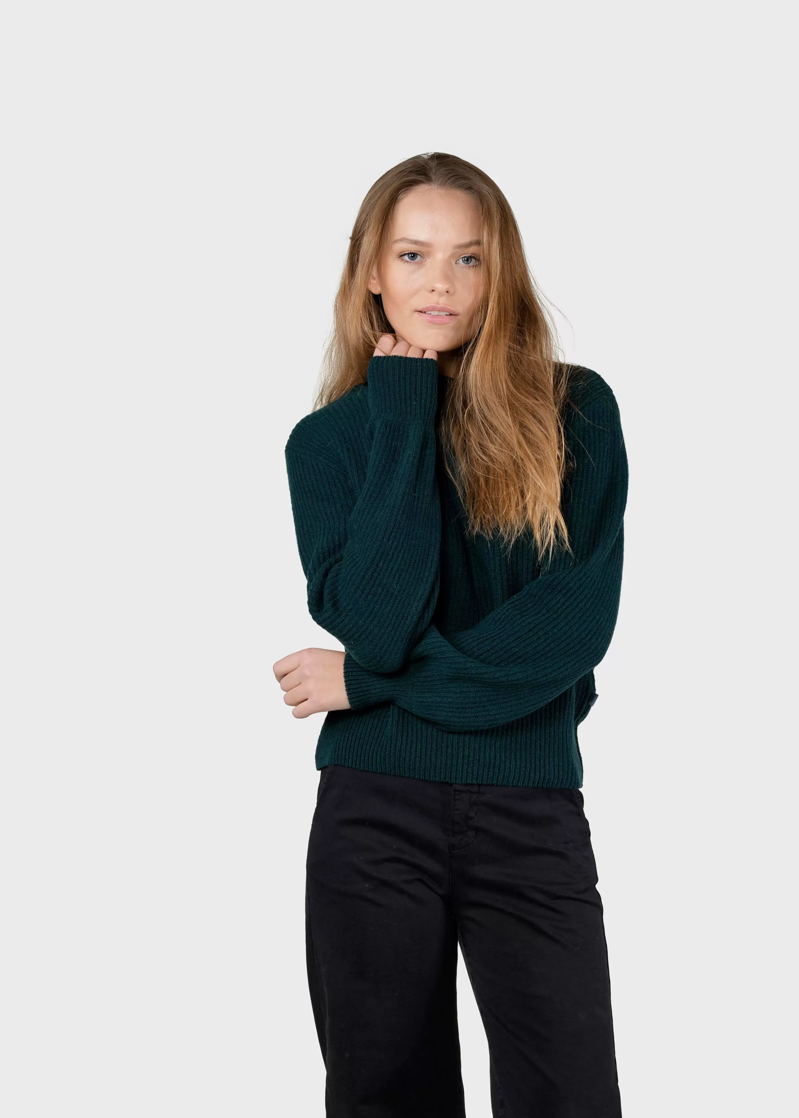 Klitmoller Collective Gerda knit - Moss Green- Strick