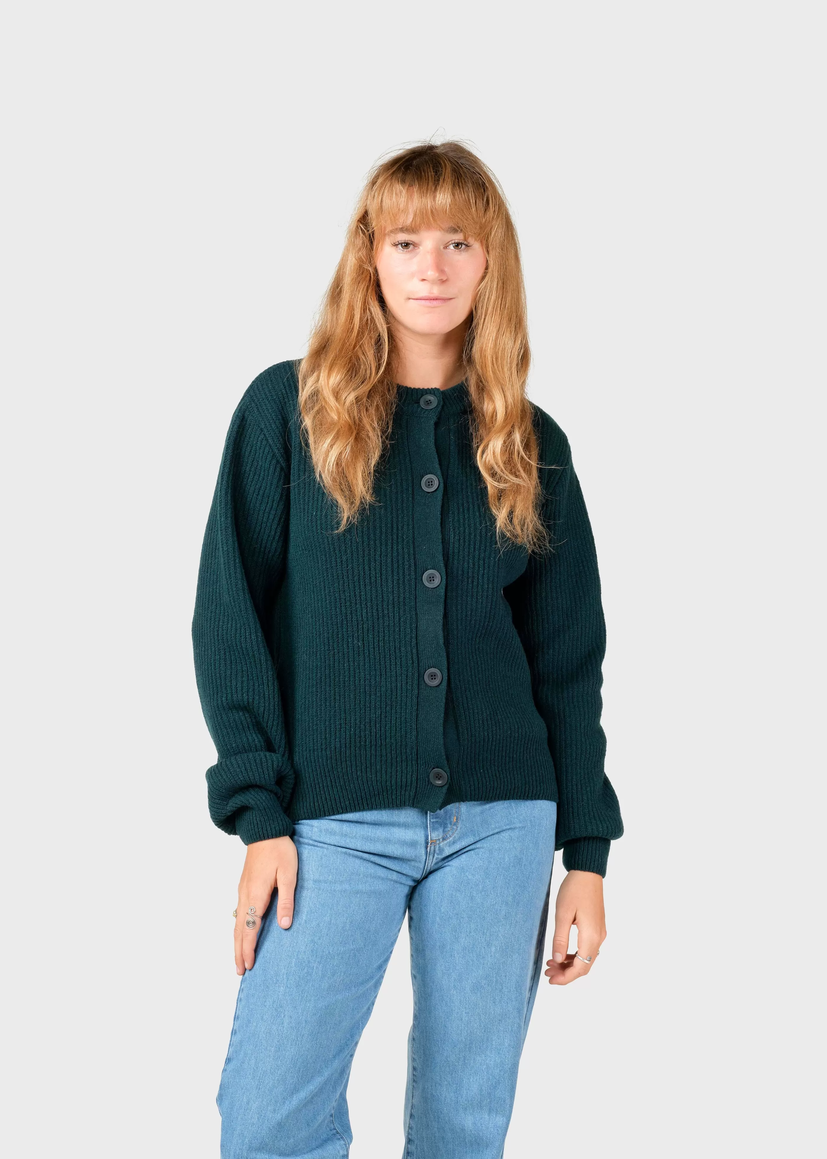 Klitmoller Collective Gerda knit cardigan - Moss Green- Strick