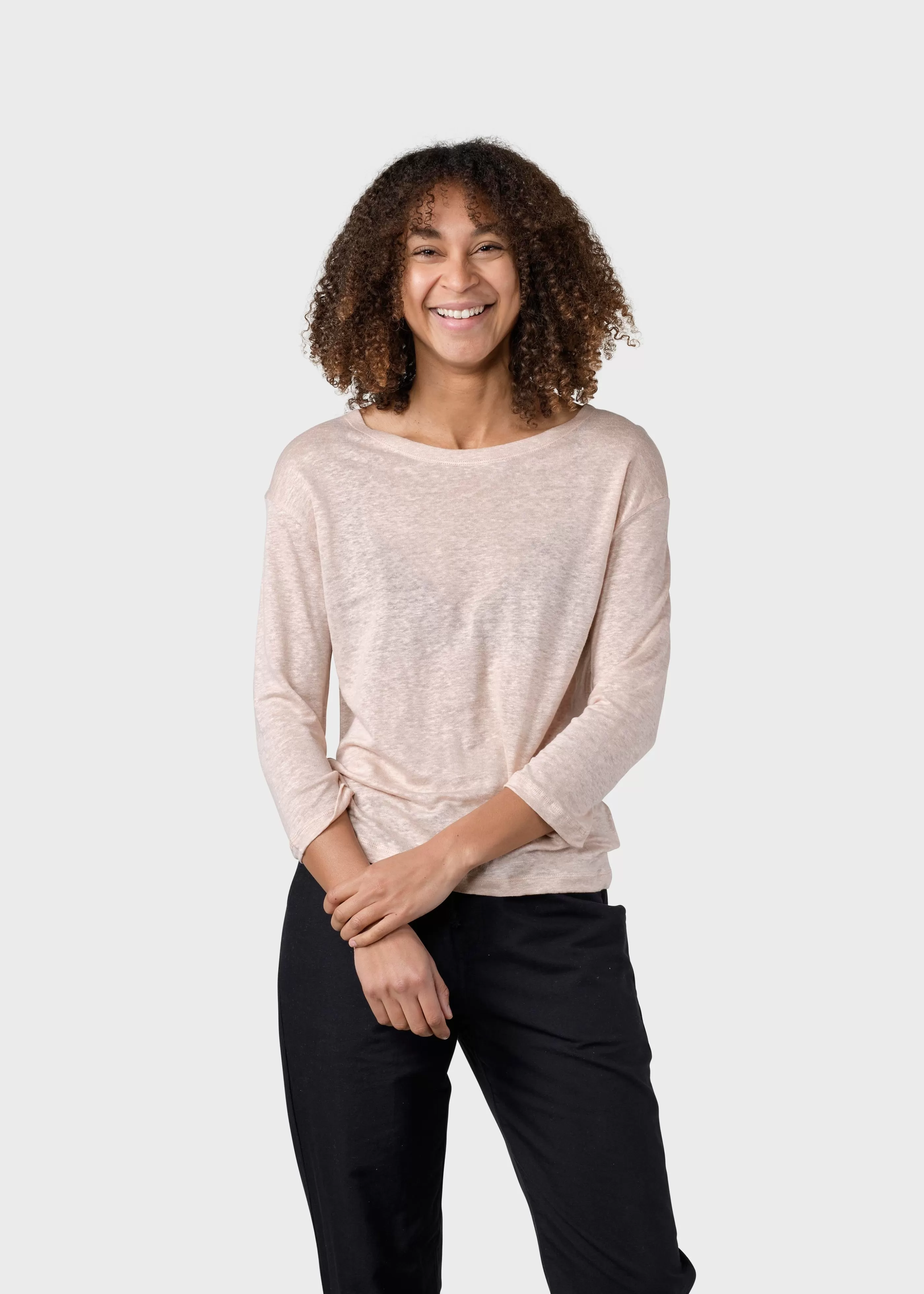 Klitmoller Collective Gudrun LS tee - Rose- T-shirts