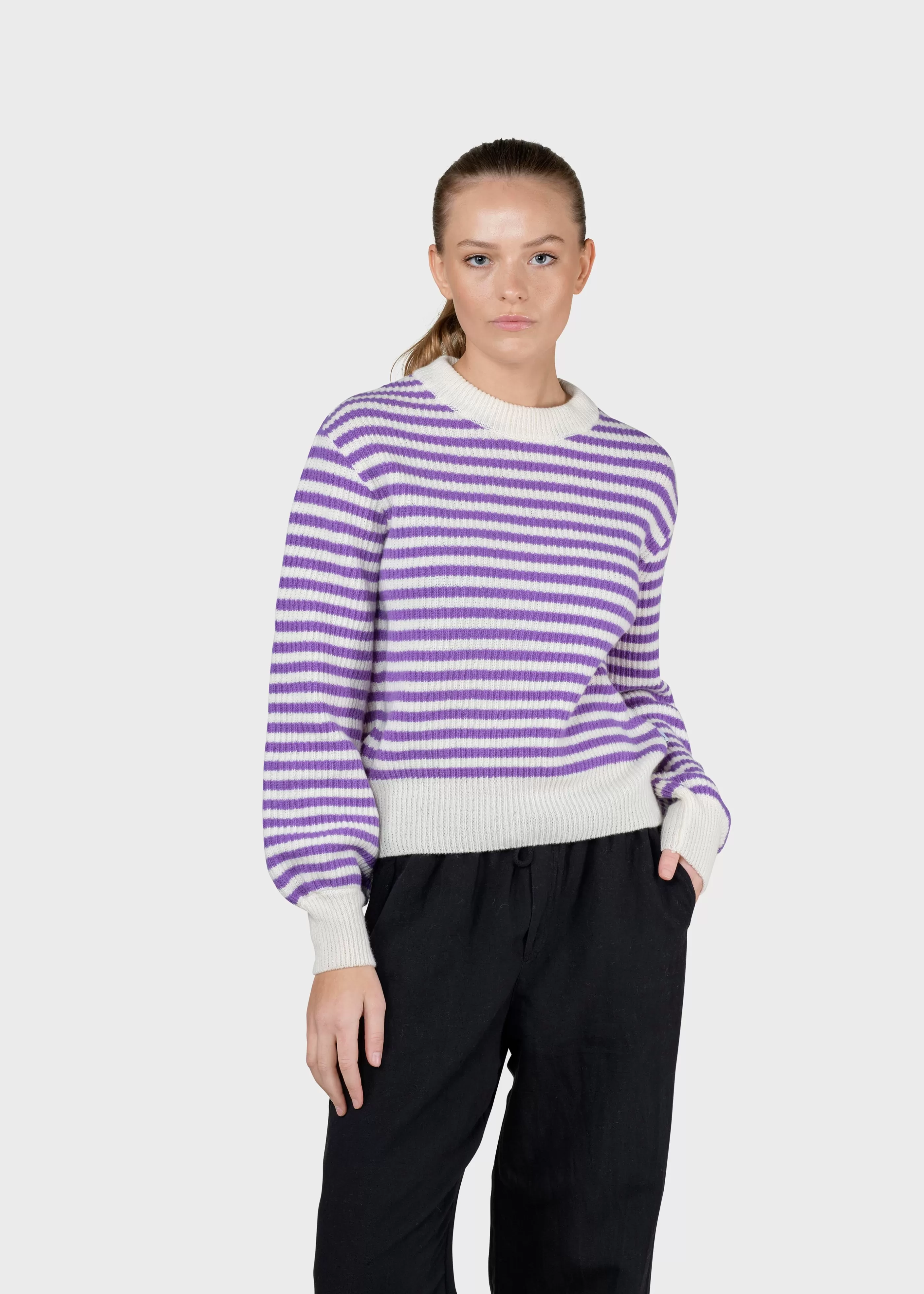 Klitmoller Collective Gunilla knit - Cream/lilac- Strick