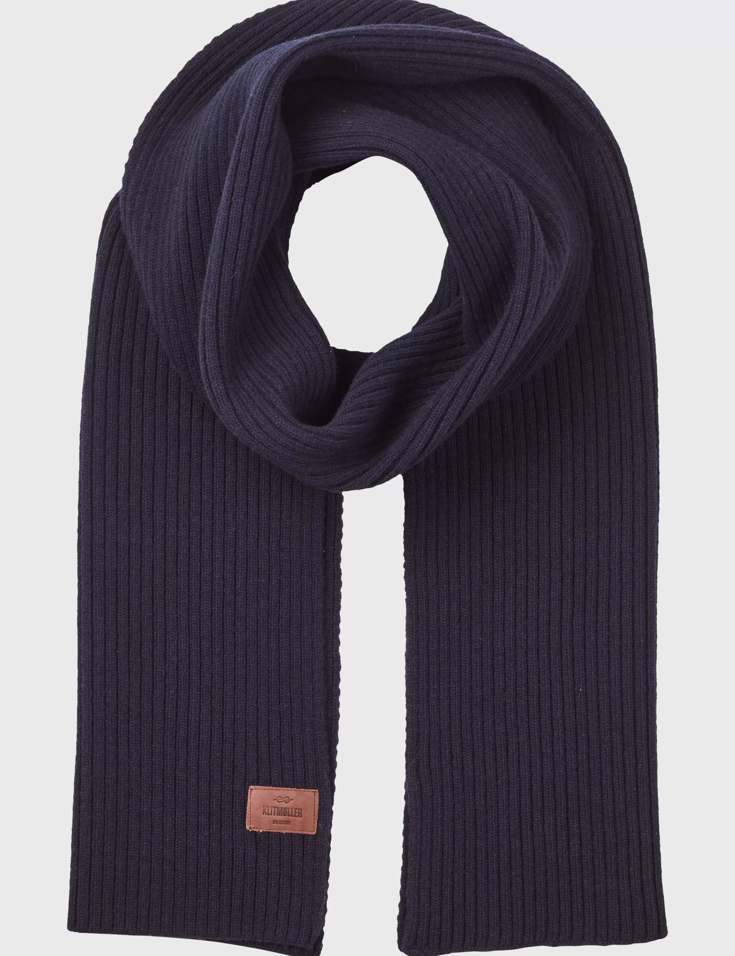 Klitmoller Collective Heavy rib scarf - Navy- Accessories