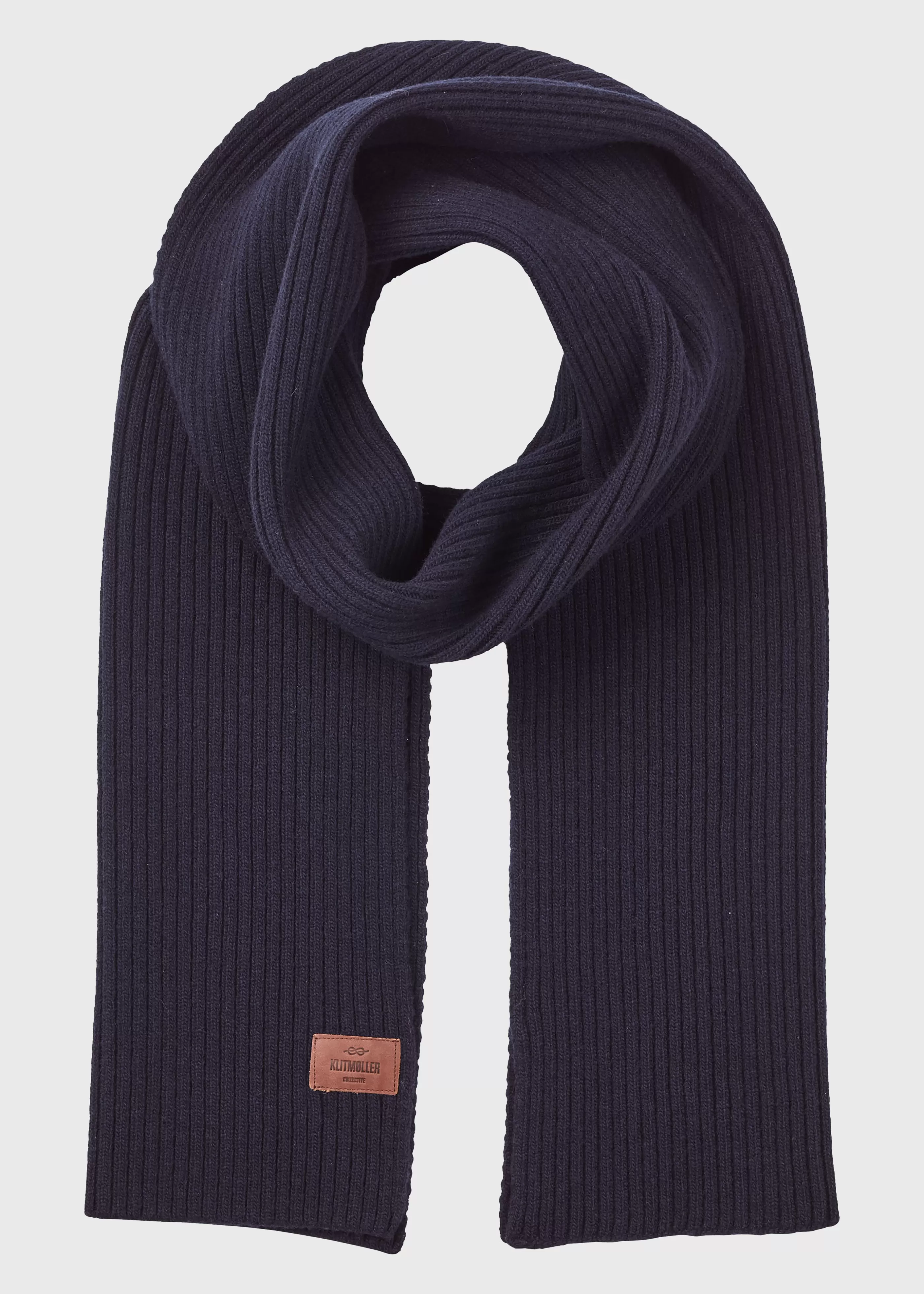 Klitmoller Collective Heavy rib scarf - Navy- Accessories