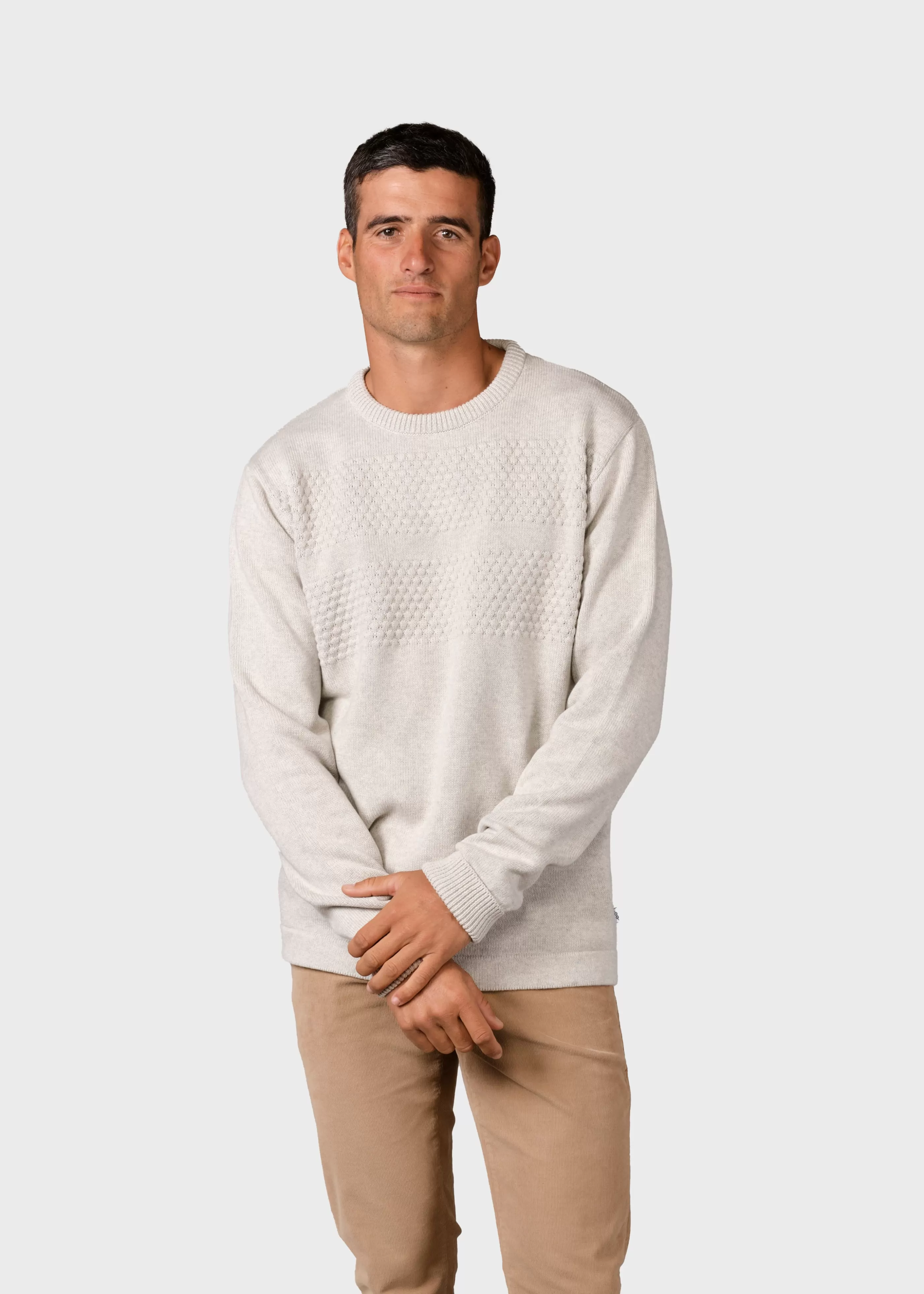 Klitmoller Collective Herbert knit - Cream melange- Bio-Baumwolle