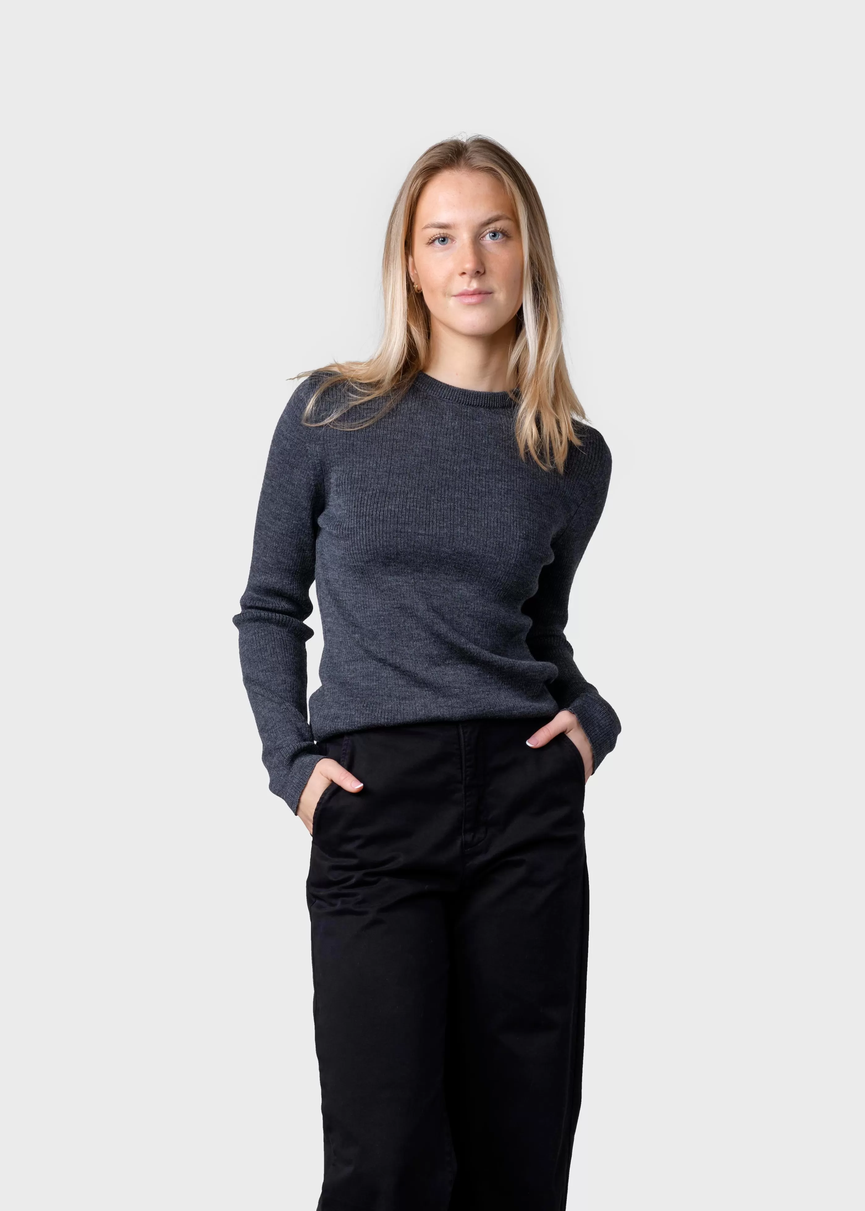 Klitmoller Collective Ingrid knit - Anthracite- Strick