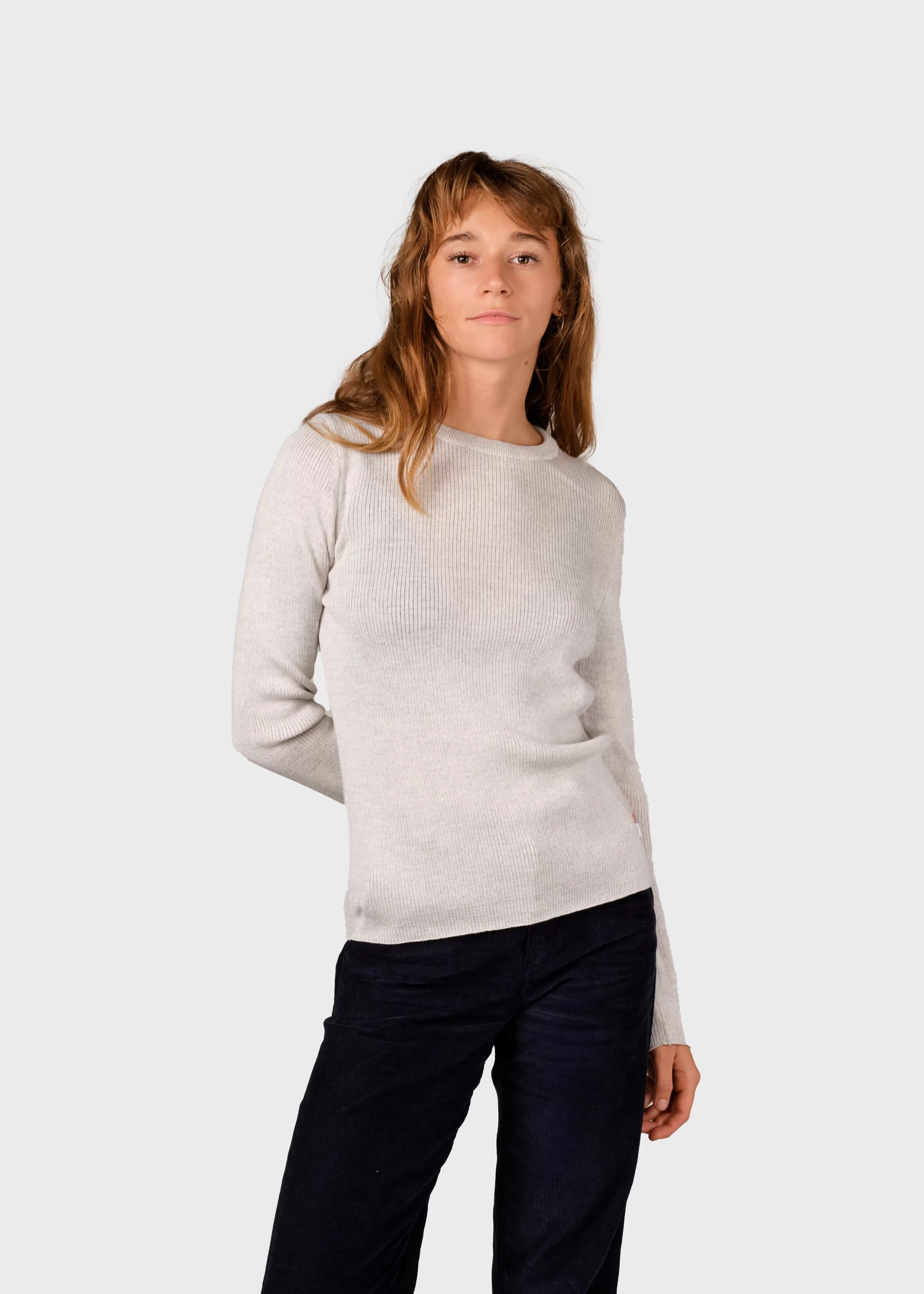 Klitmoller Collective Ingrid knit - Pastel grey- Strick