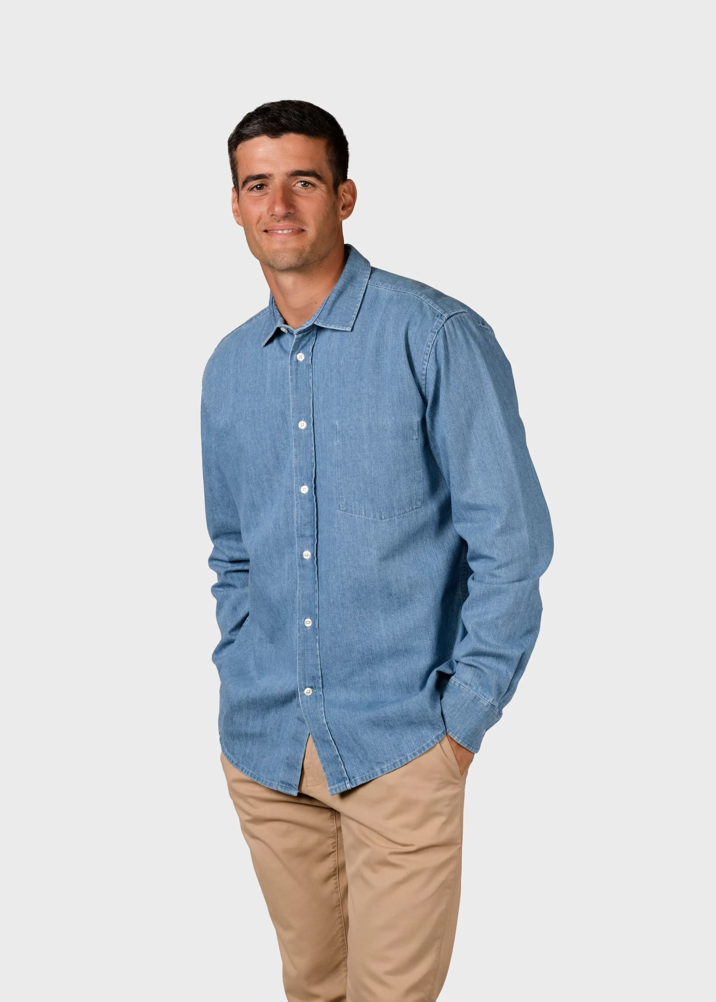 Klitmoller Collective Jakob shirt - Light blue stonewash- Hemden