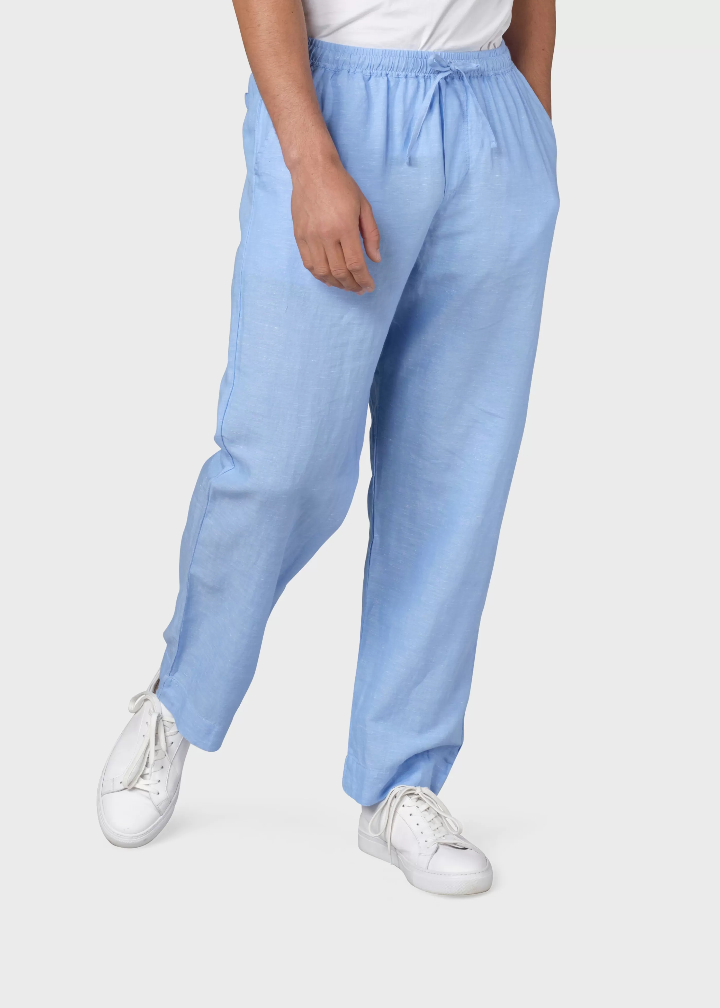 Klitmoller Collective Jens linen pant - Blue melange- Hosen