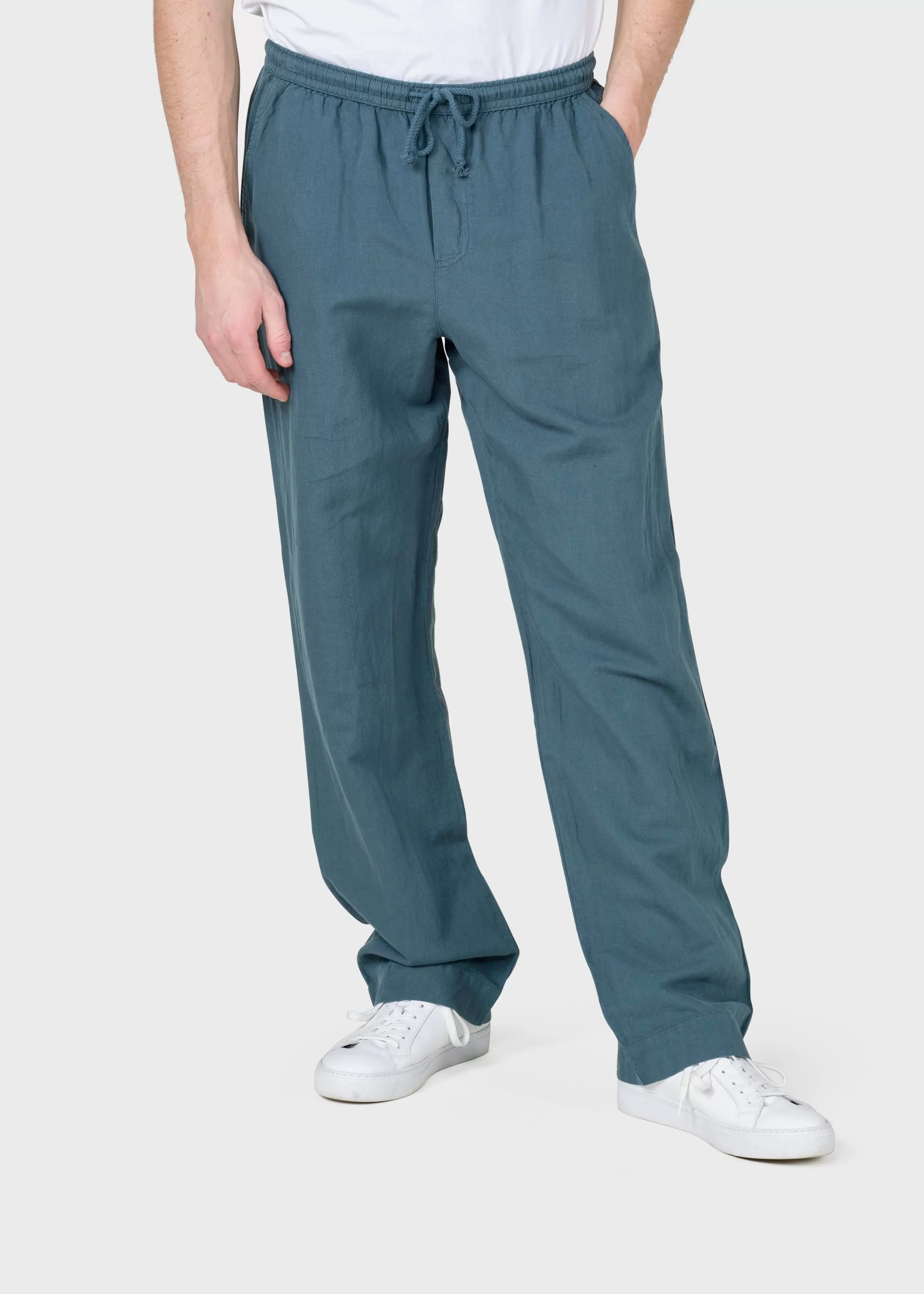 Klitmoller Collective Jens linen pant - Moss Green- Hosen