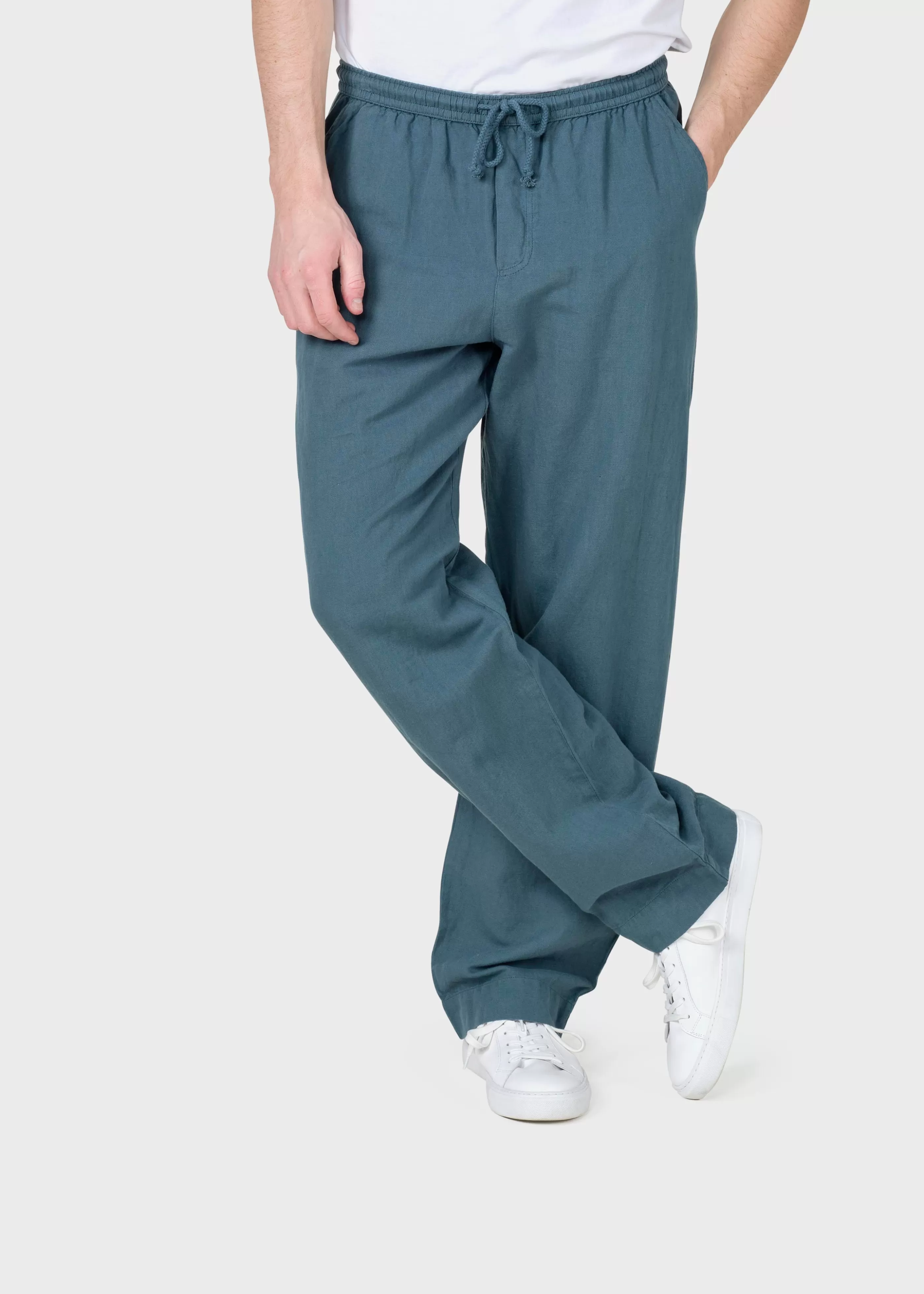 Klitmoller Collective Jens linen pant - Moss Green- Hosen