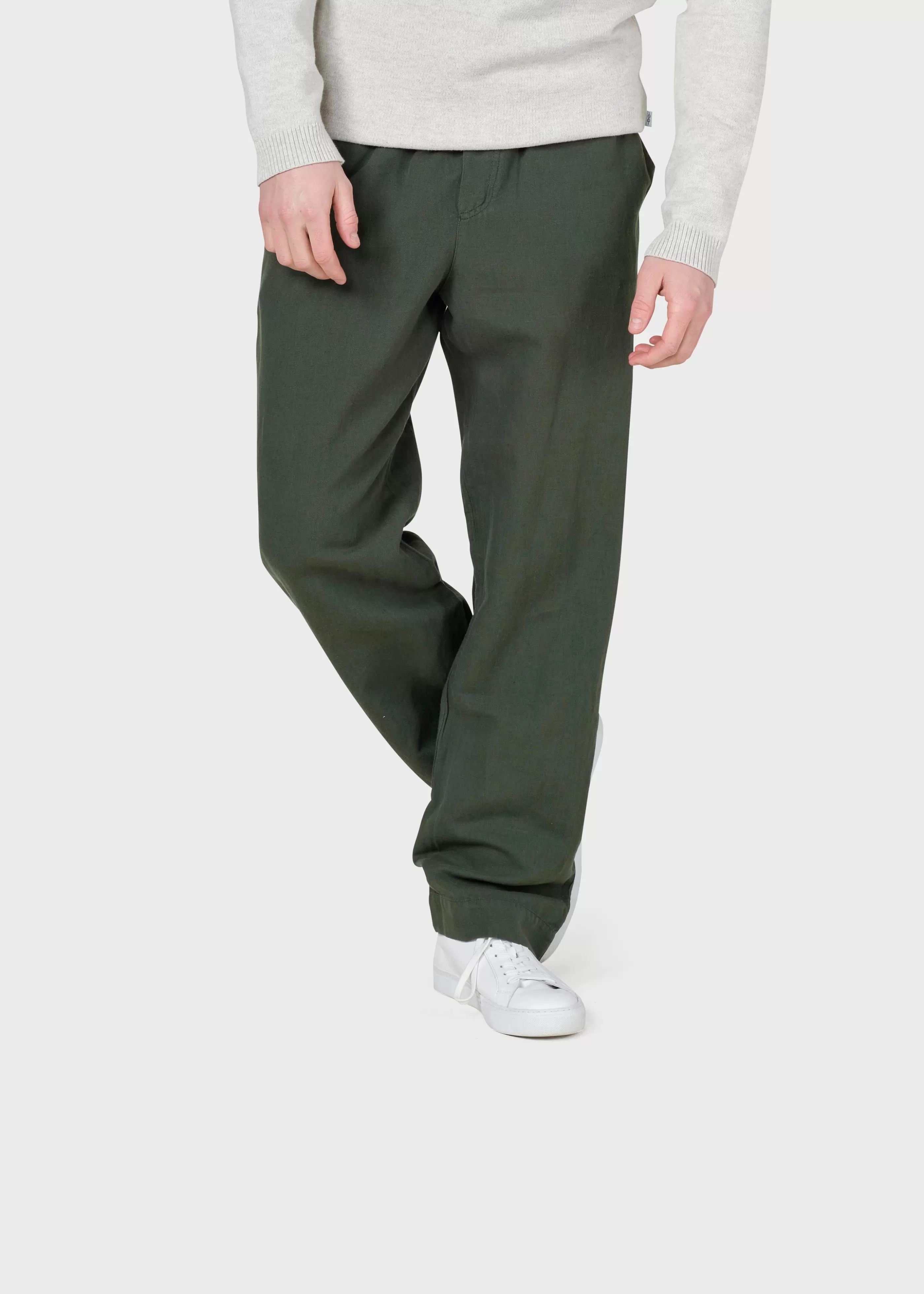 Klitmoller Collective Jens linen pant - Olive- Hosen