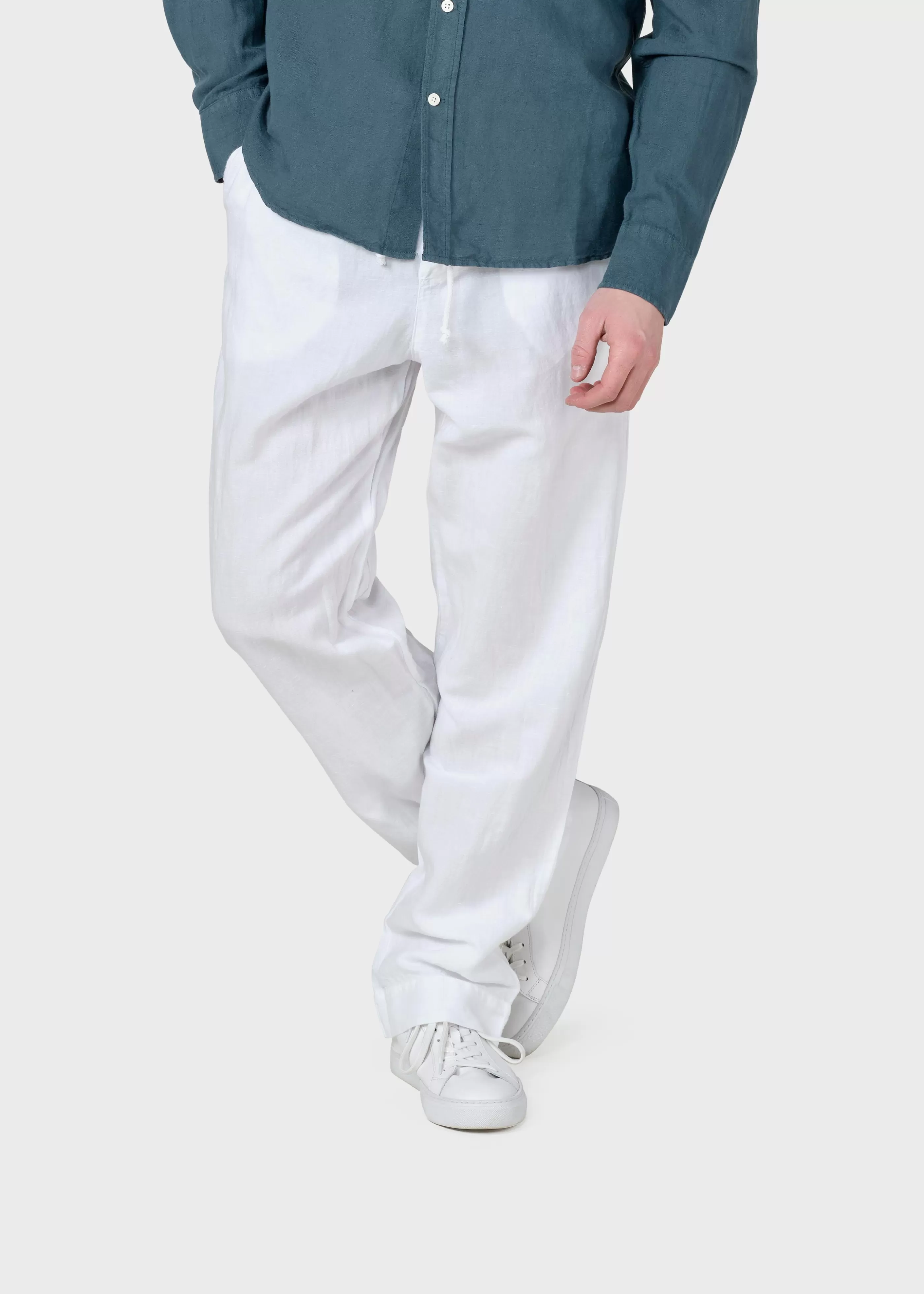 Klitmoller Collective Jens linen pant - White- Hosen