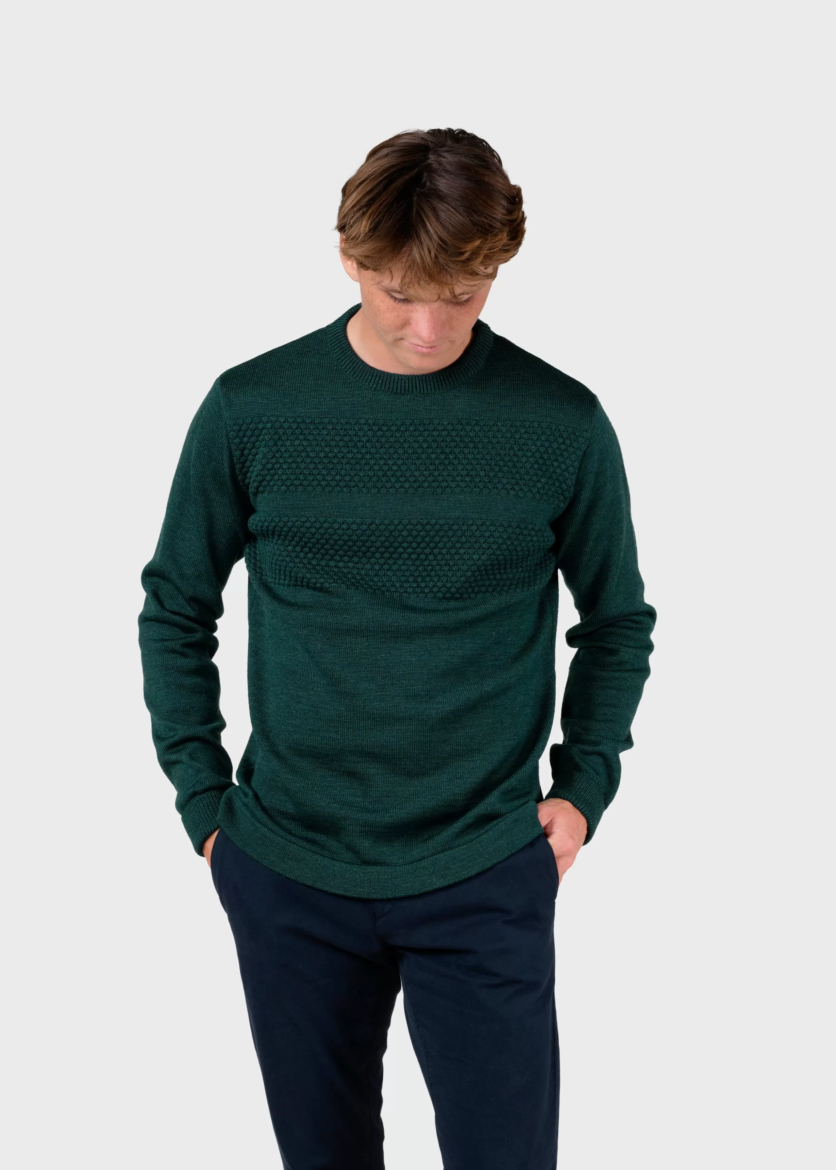 Klitmoller Collective Johan knit - Moss Green- Strick