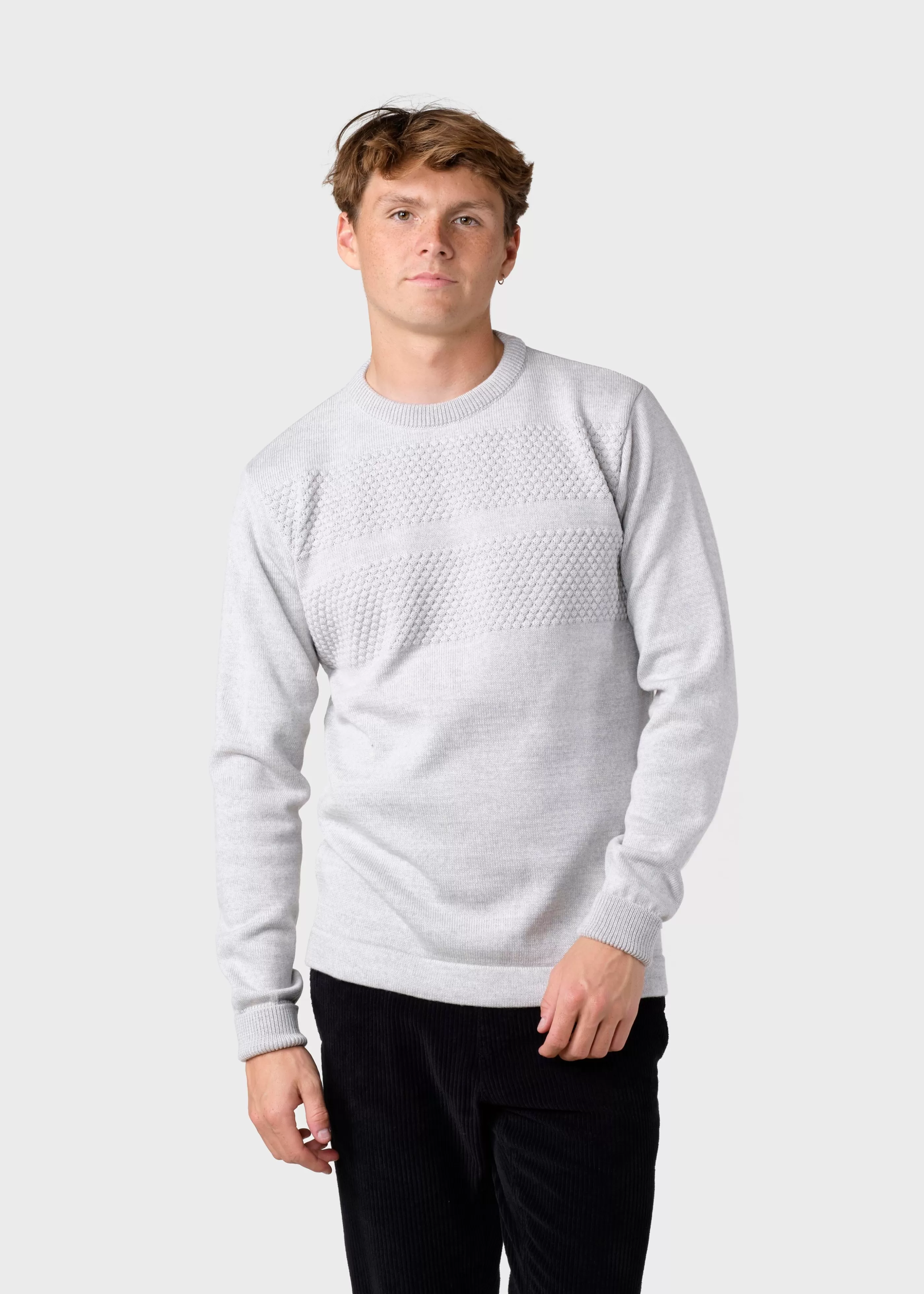 Klitmoller Collective Johan knit - Pastel grey- Strick