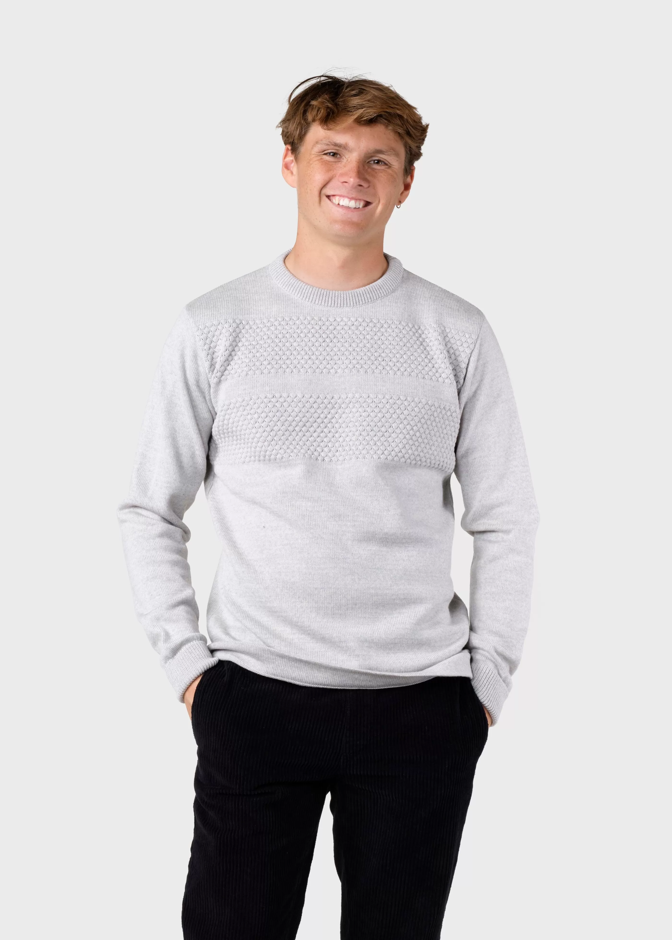 Klitmoller Collective Johan knit - Pastel grey- Strick