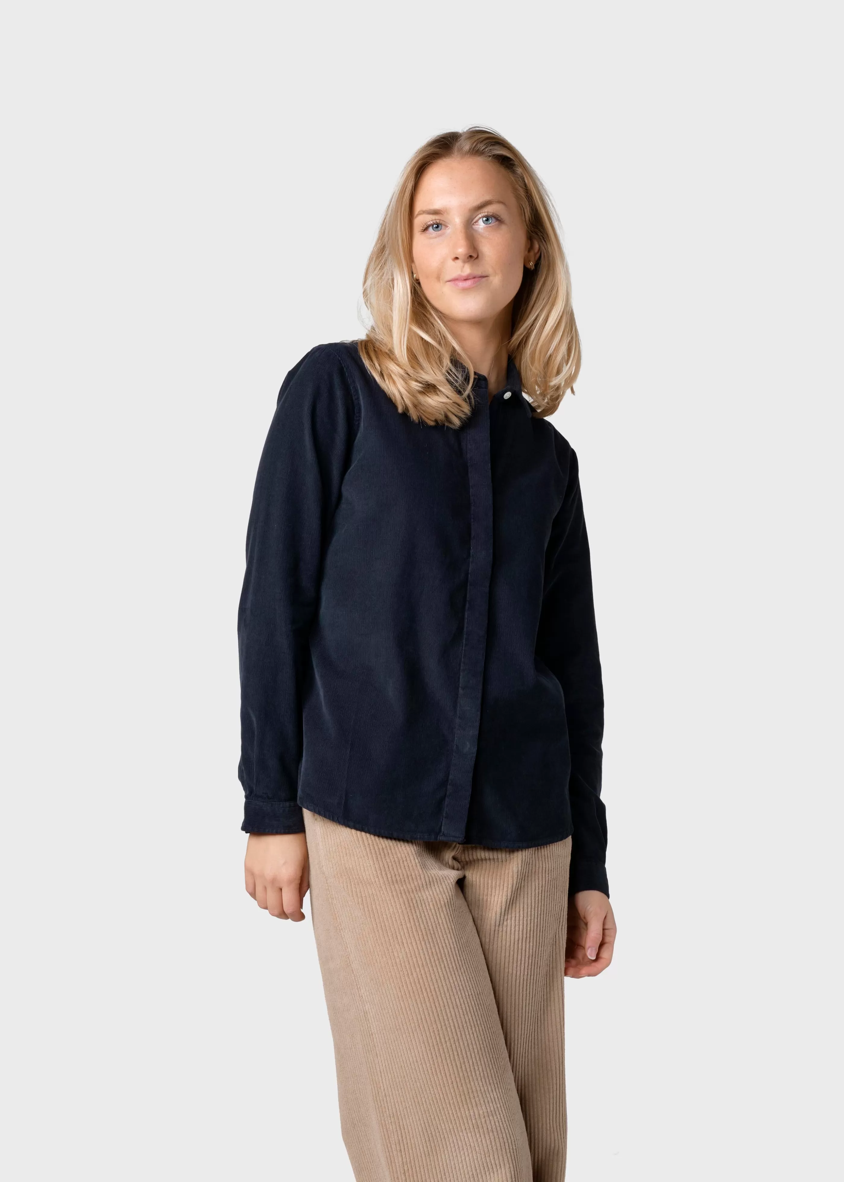 Klitmoller Collective Julie corduroy shirt - Navy- Hemden