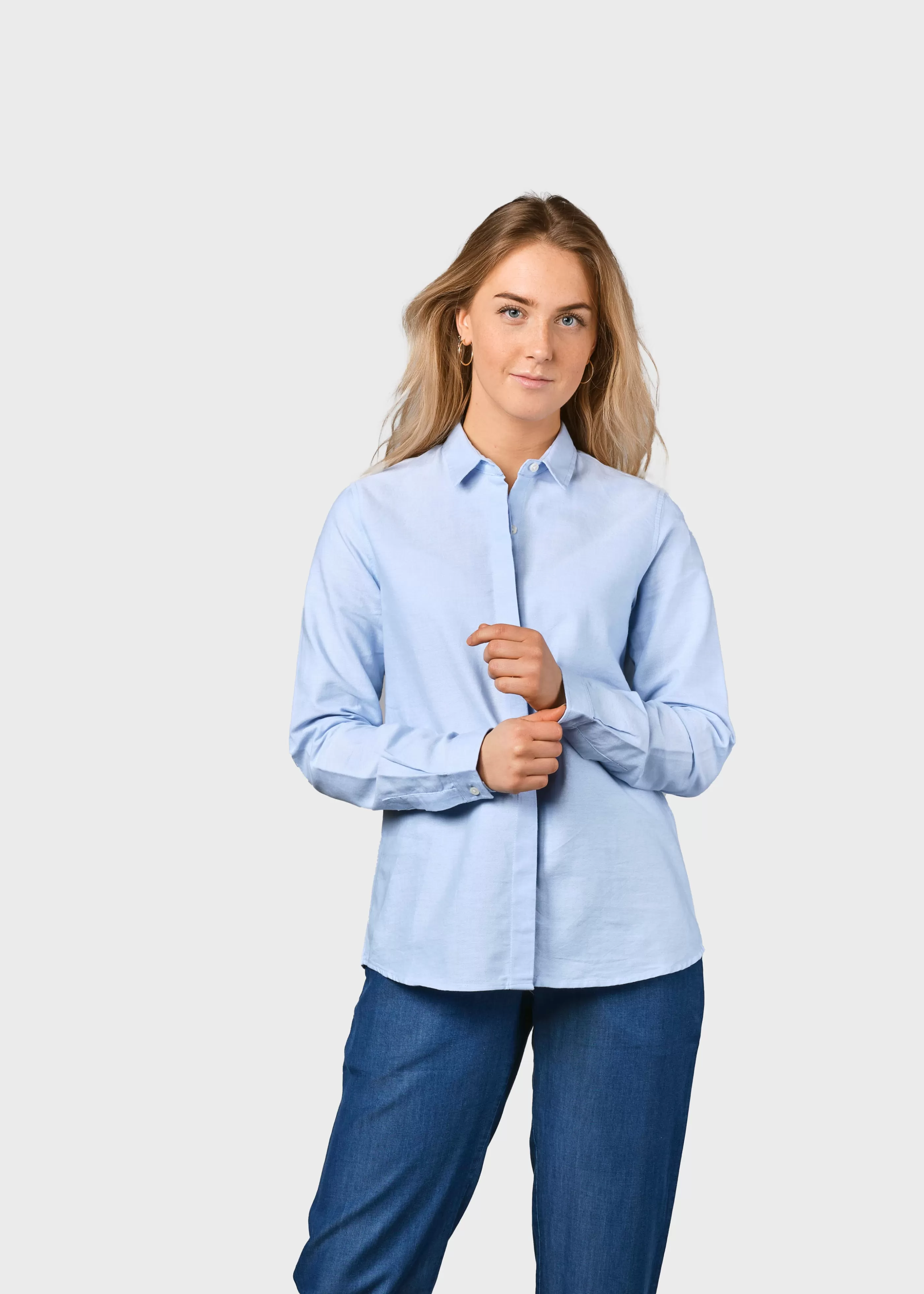 Klitmoller Collective Julie shirt - Blue melange- Hemden