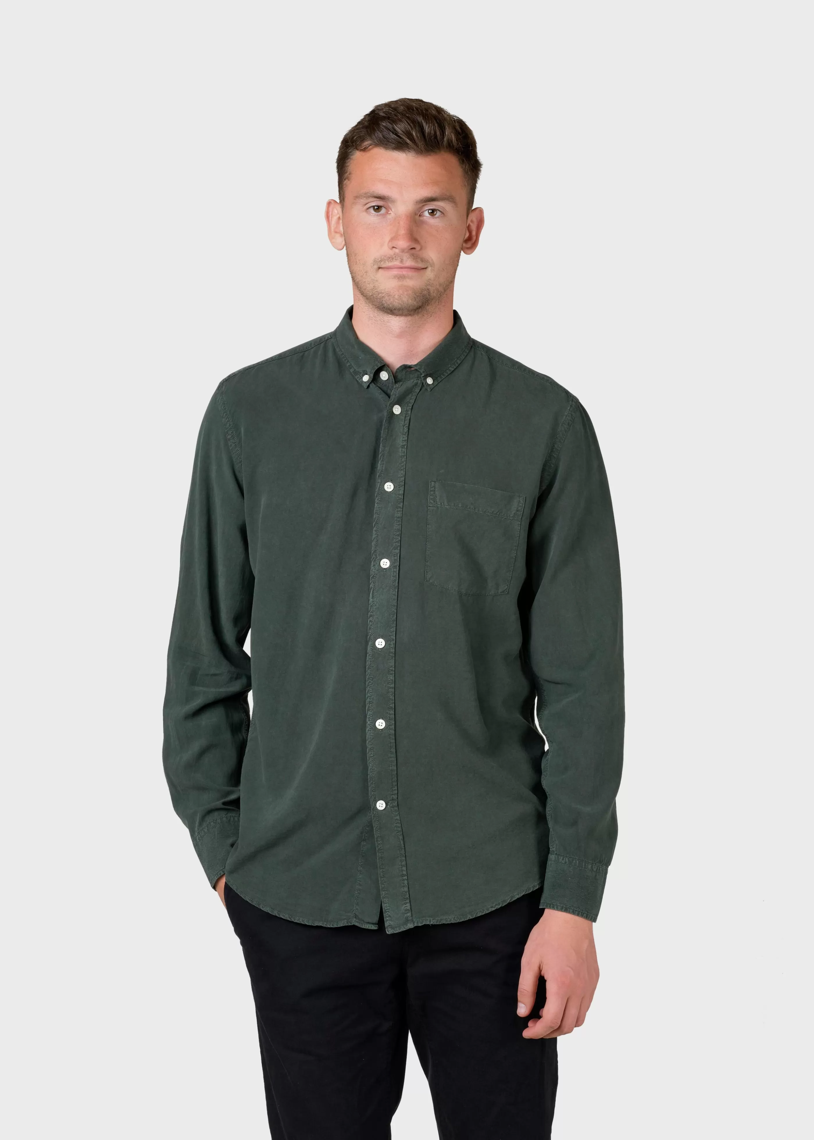 Klitmoller Collective Justin shirt - Olive- Hemden